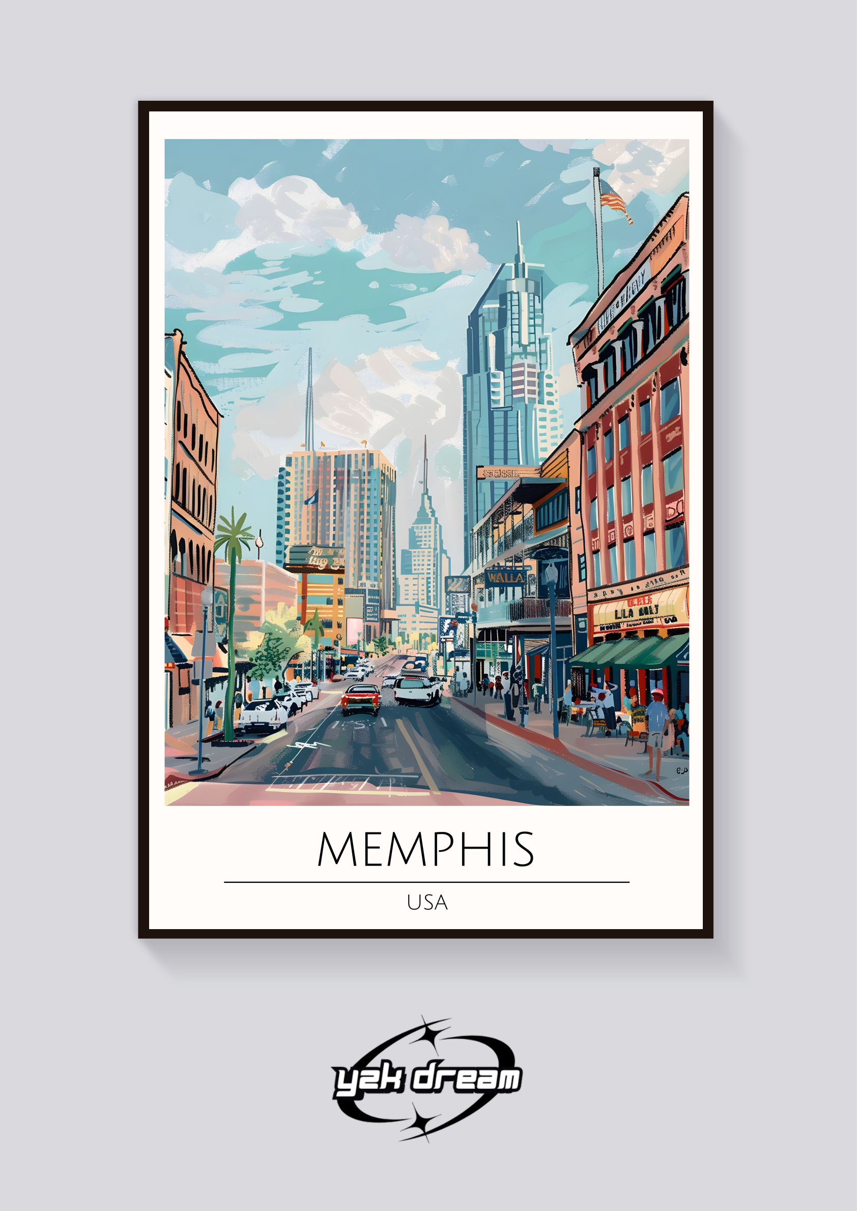 Memphis Downtown Poster