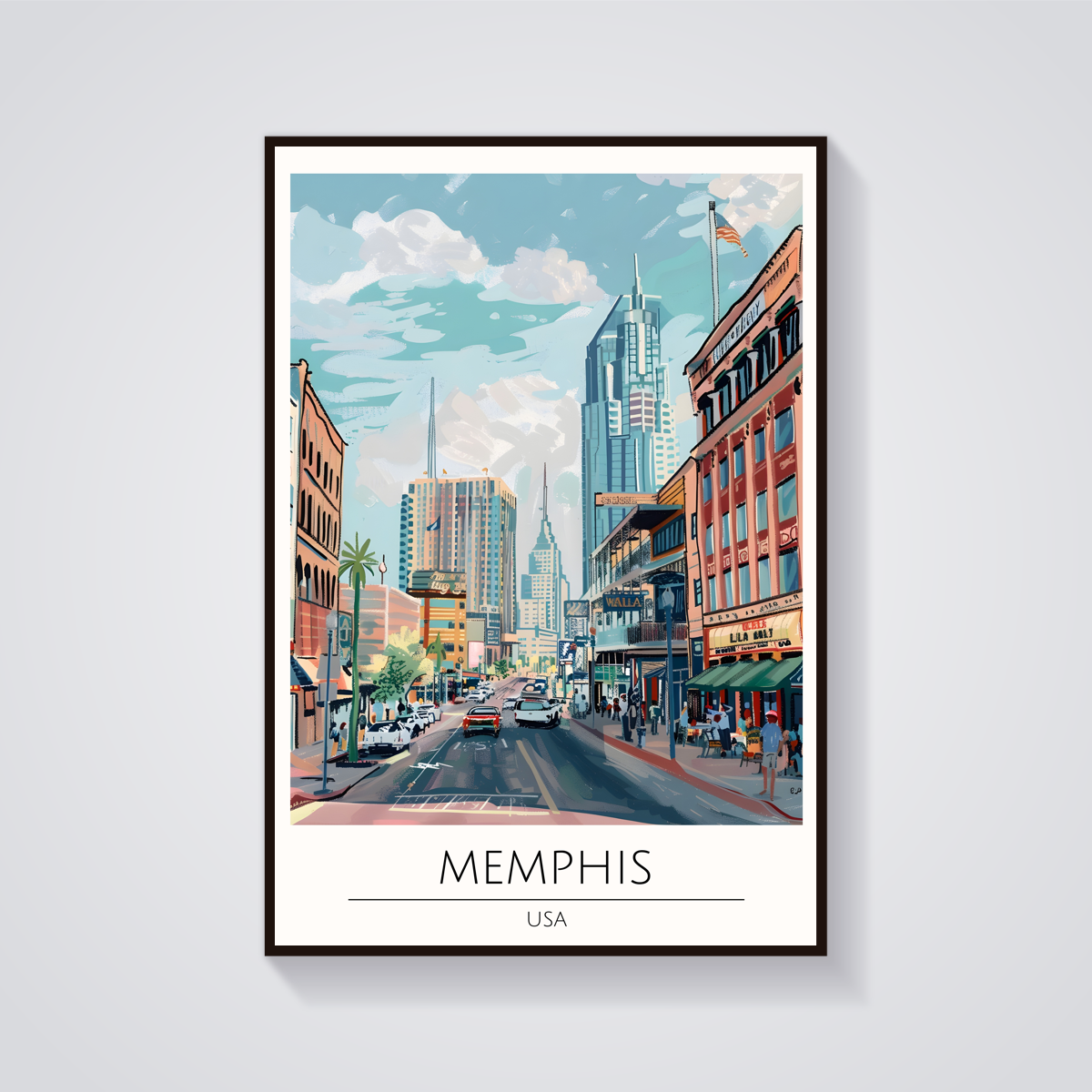 Memphis Downtown Poster