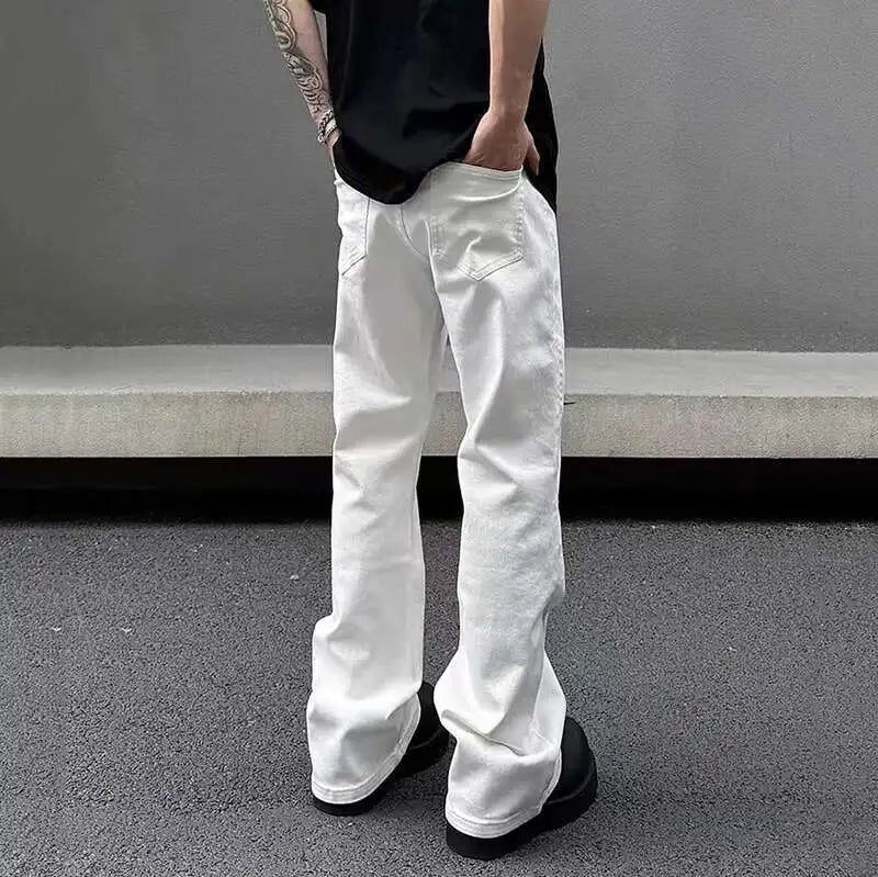 Mens Y2K American Style Micro Flared Denim Jeans