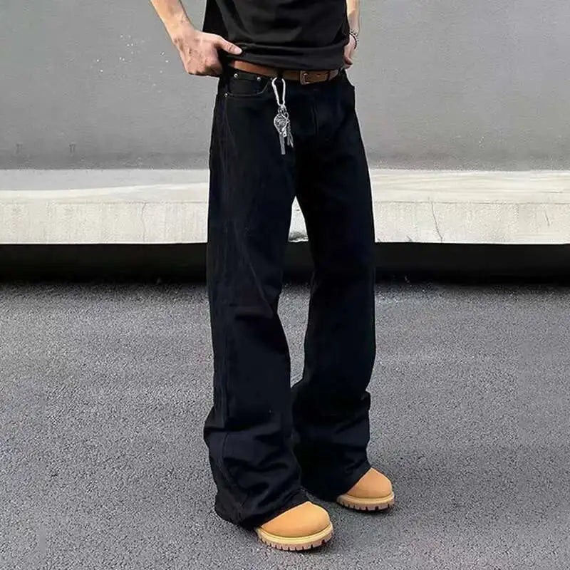 Mens Y2K American Style Micro Flared Denim Jeans