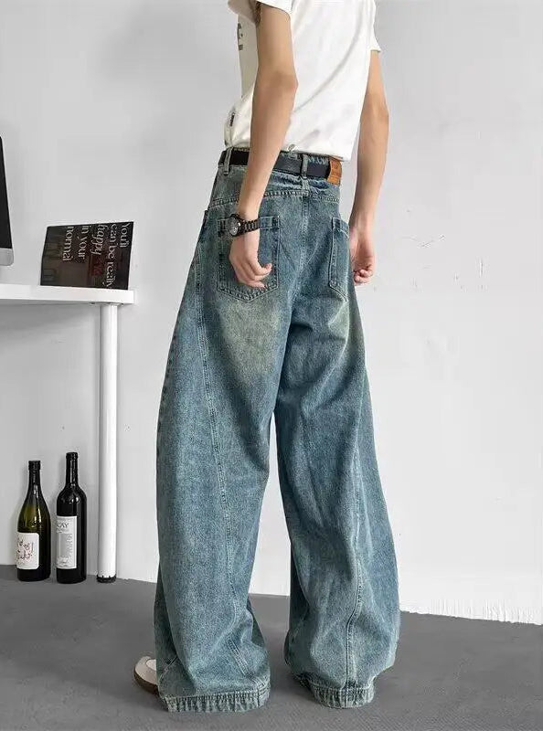 Mens Y2K Baggy Jeans Wide Leg Jeans