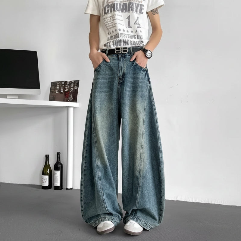 Mens Y2K Baggy Jeans Wide Leg Jeans