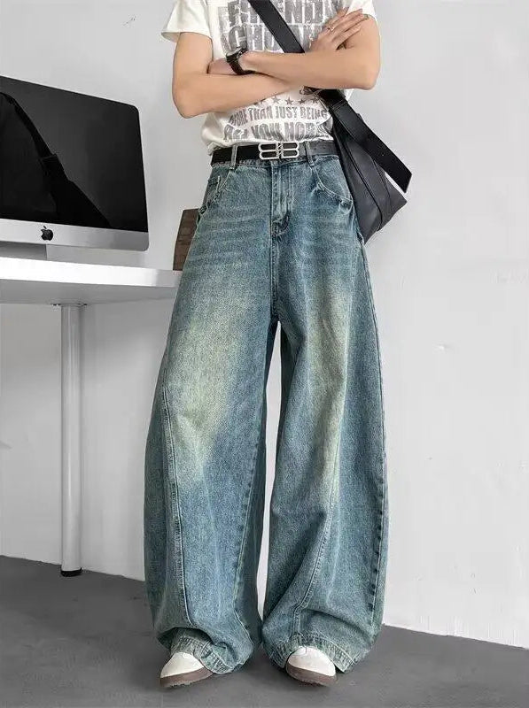 Mens Y2K Baggy Jeans Wide Leg Jeans