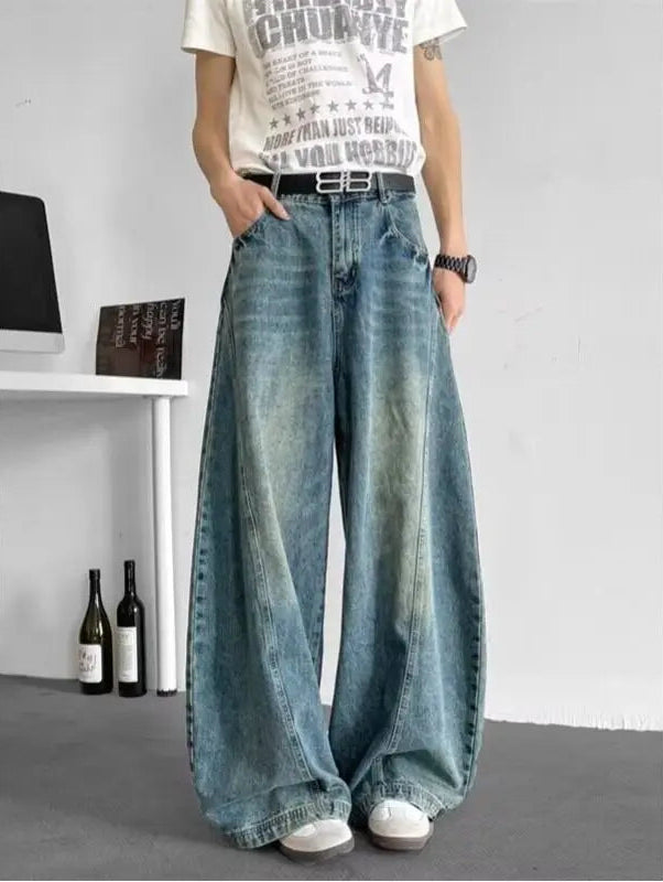 Mens Y2K Baggy Jeans Wide Leg Jeans