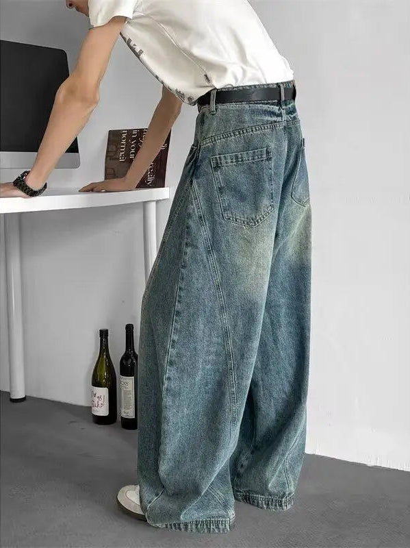Mens Y2K Baggy Jeans Wide Leg Jeans