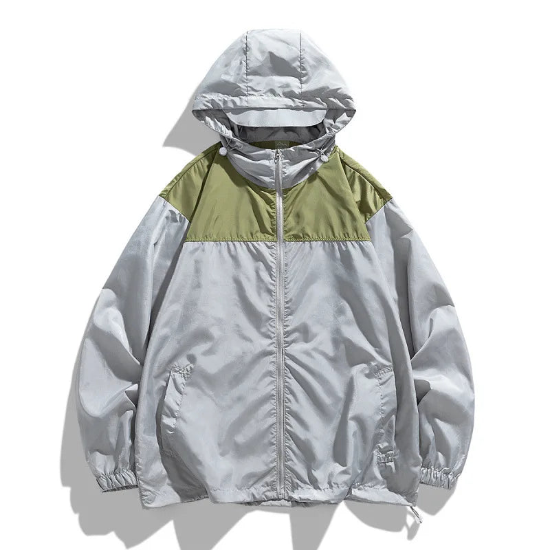 Mens Y2K Lightweight Windbreaker Jacket