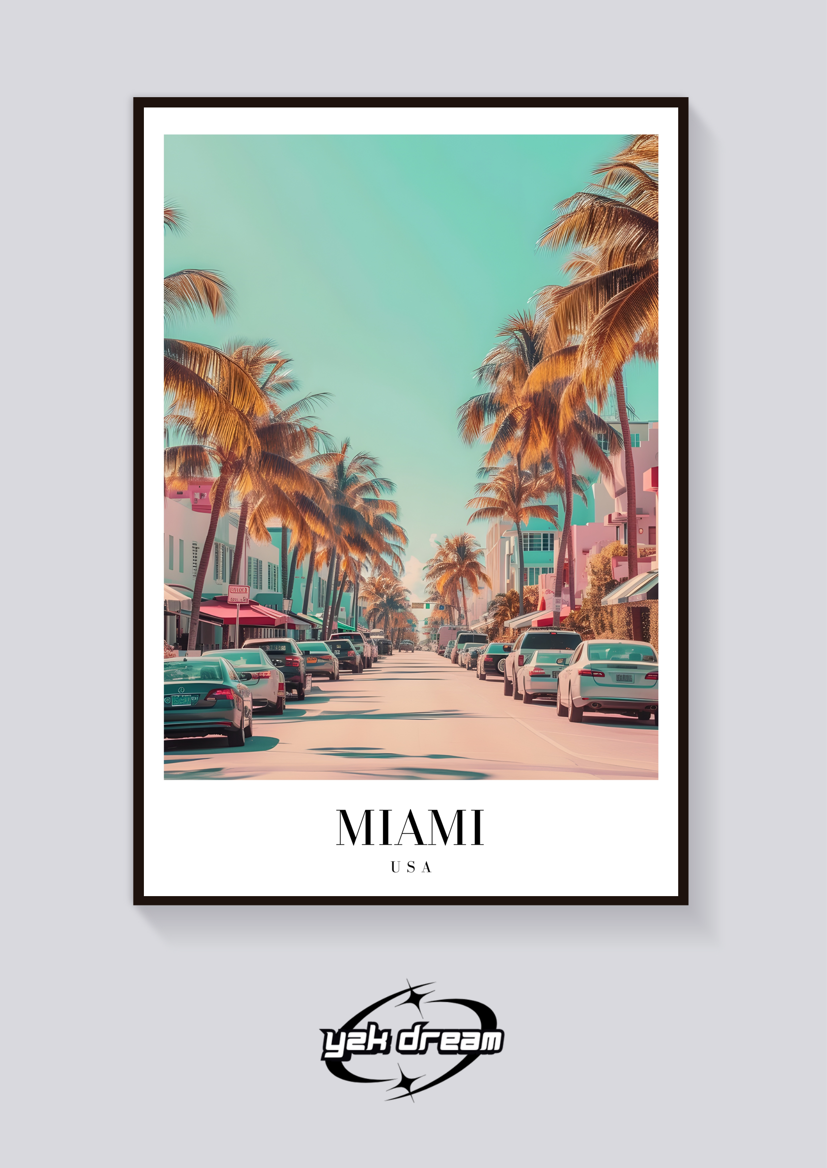 Miami Palm Beach Vintage Poster