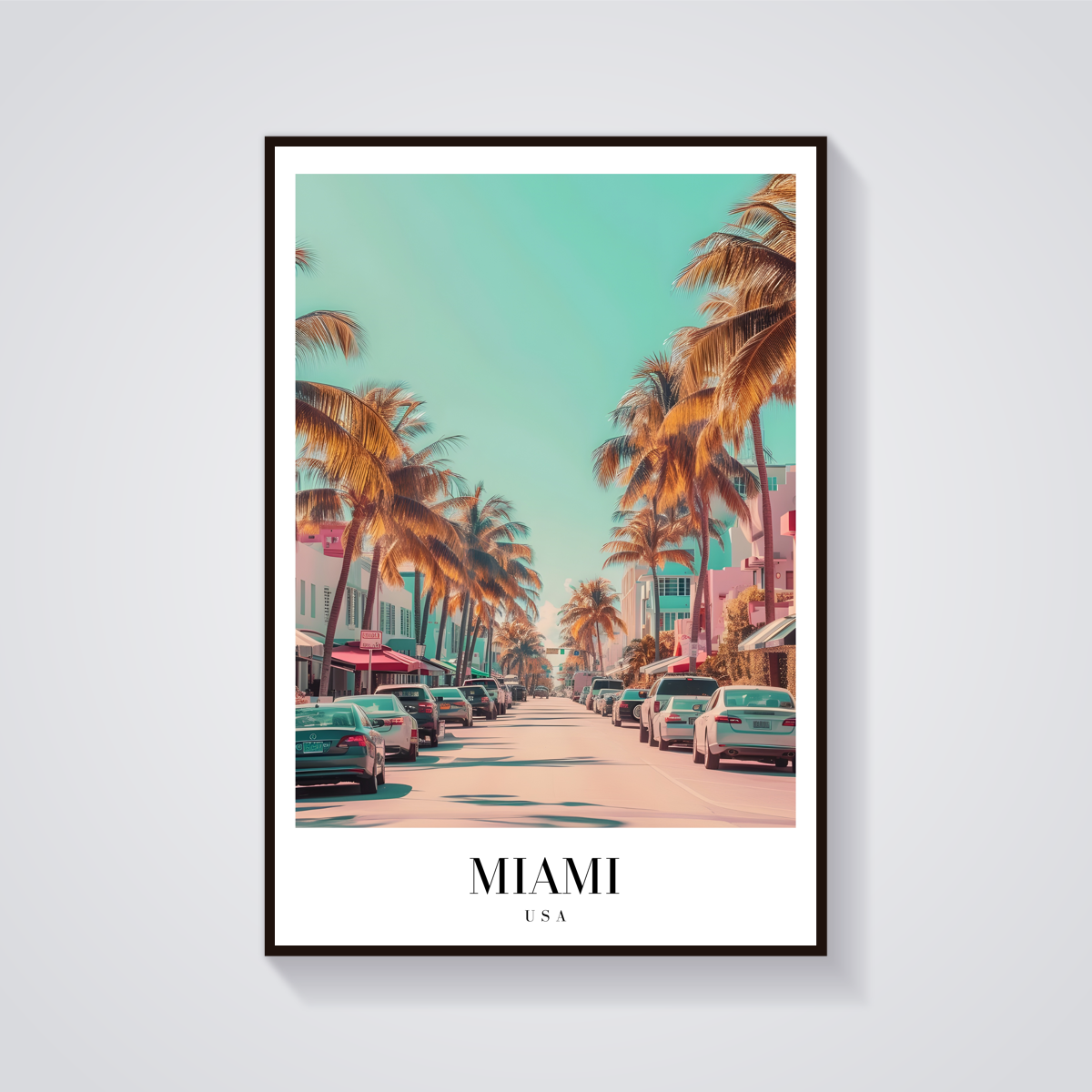 Miami Palm Beach Vintage Poster