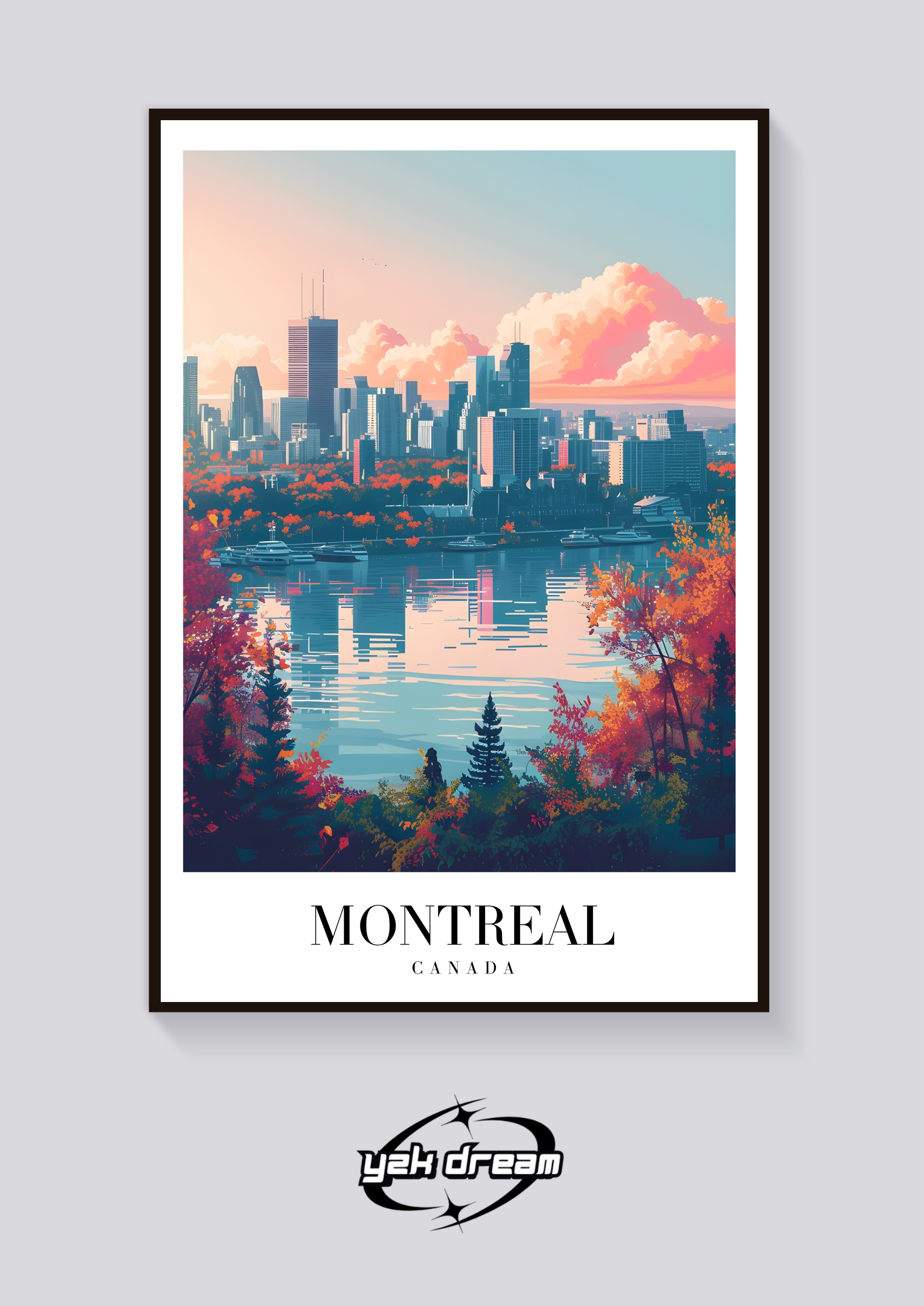 Montreal Autumn Vintage Poster