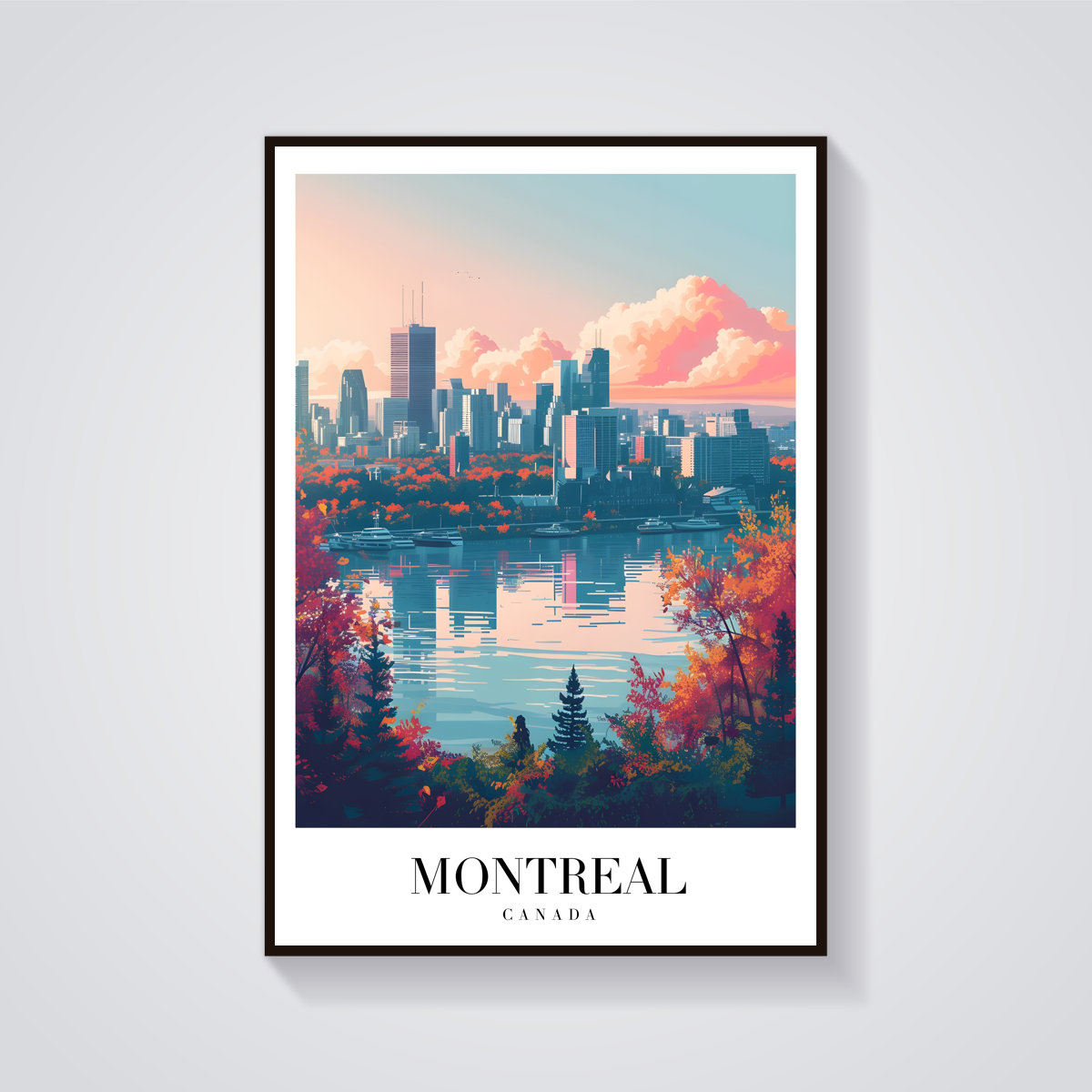 Montreal Autumn Vintage Poster