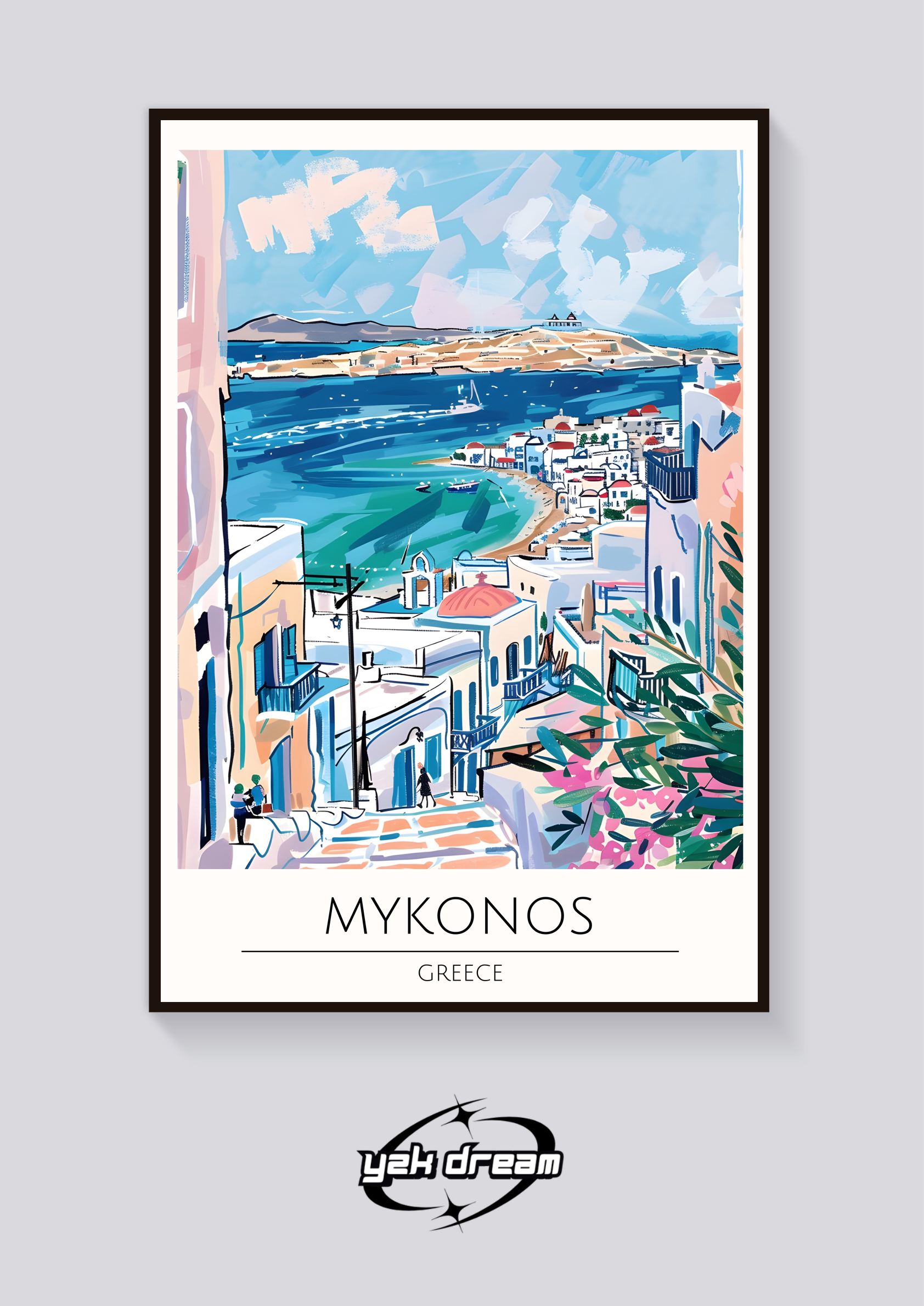 Mykonos Townscape Poster
