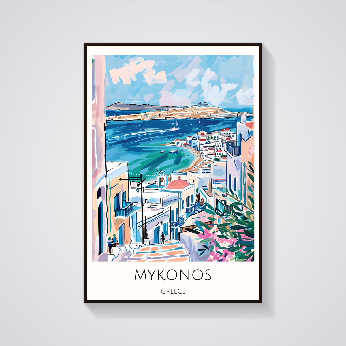 Mykonos Townscape Poster
