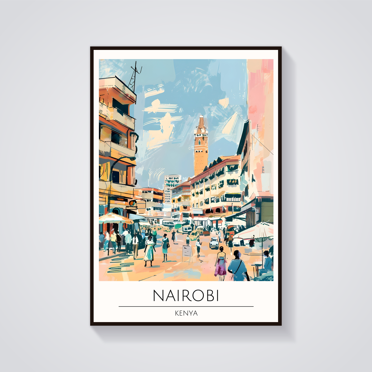 Nairobi Street Scene Poster