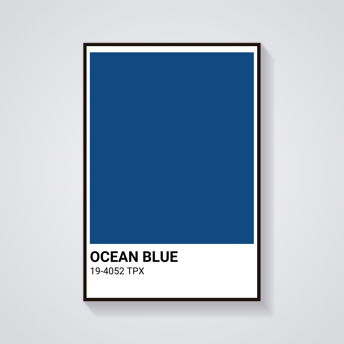 Ocean Blue 19-4052 TPX Color Swatch Art Print - Coastal Seaside Decor