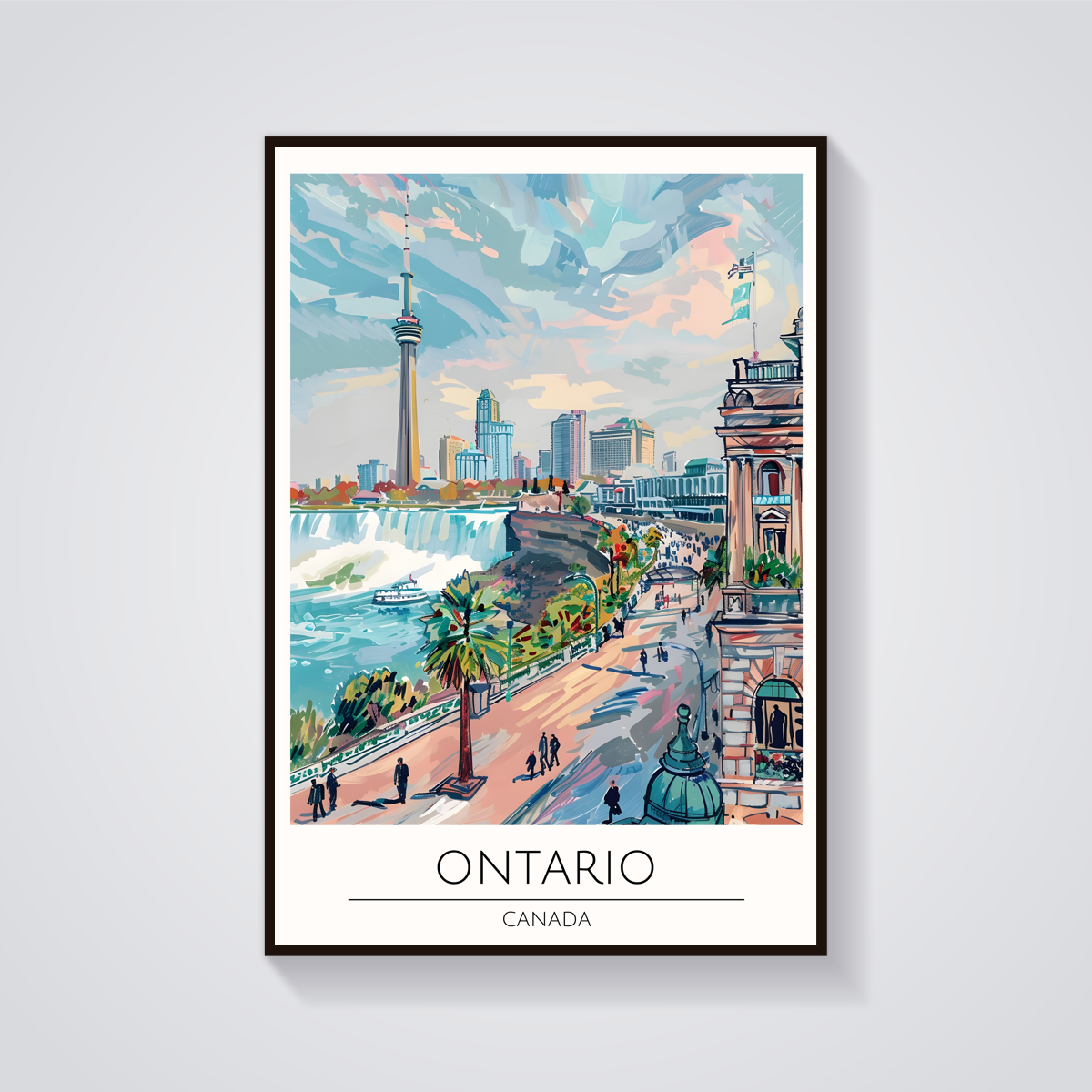 Ontario Niagara Falls Retro Poster