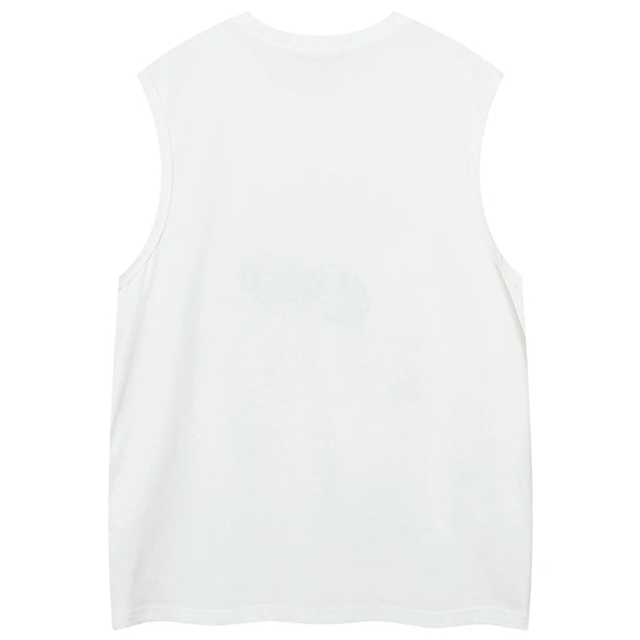Oversized Star Patchwork Y2K Tank Top