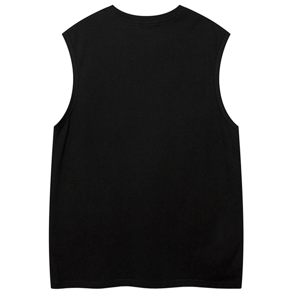 Oversized Star Patchwork Y2K Tank Top