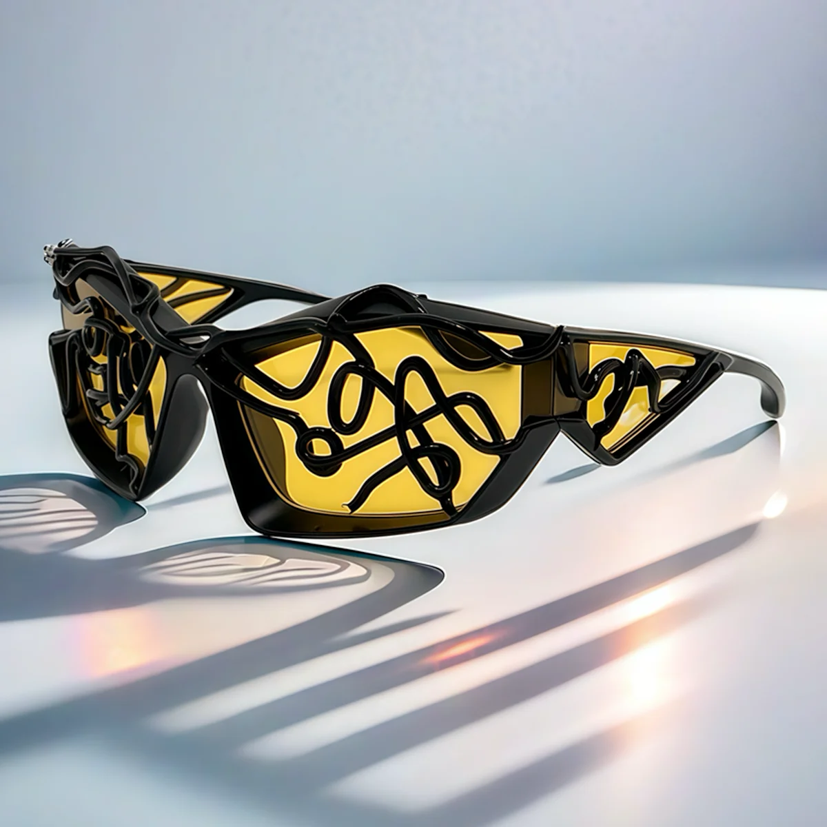Personalised Lines Y2K Futuristic Sunglasses