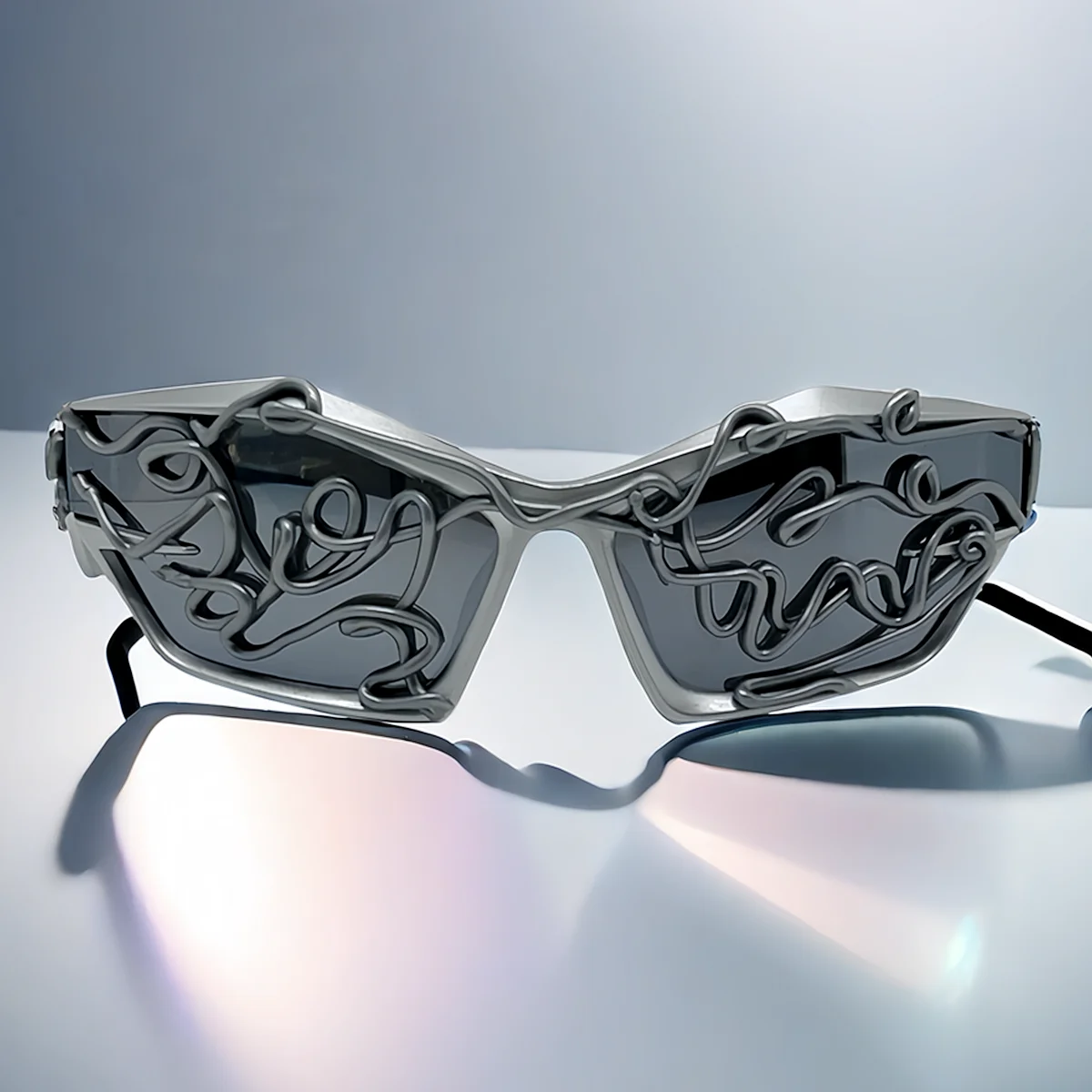 Personalised Lines Y2K Futuristic Sunglasses