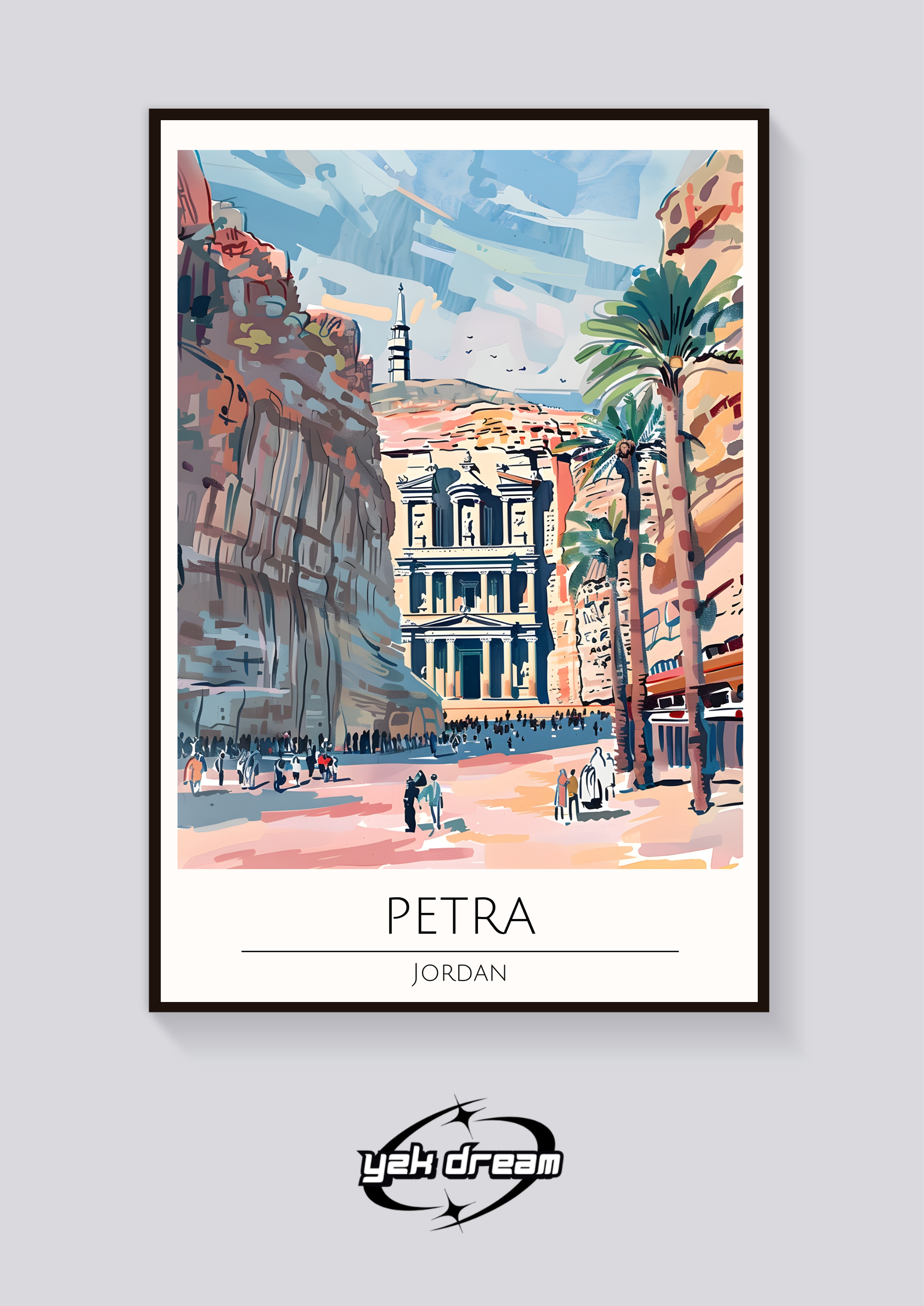 Petra Jordan Travel Poster