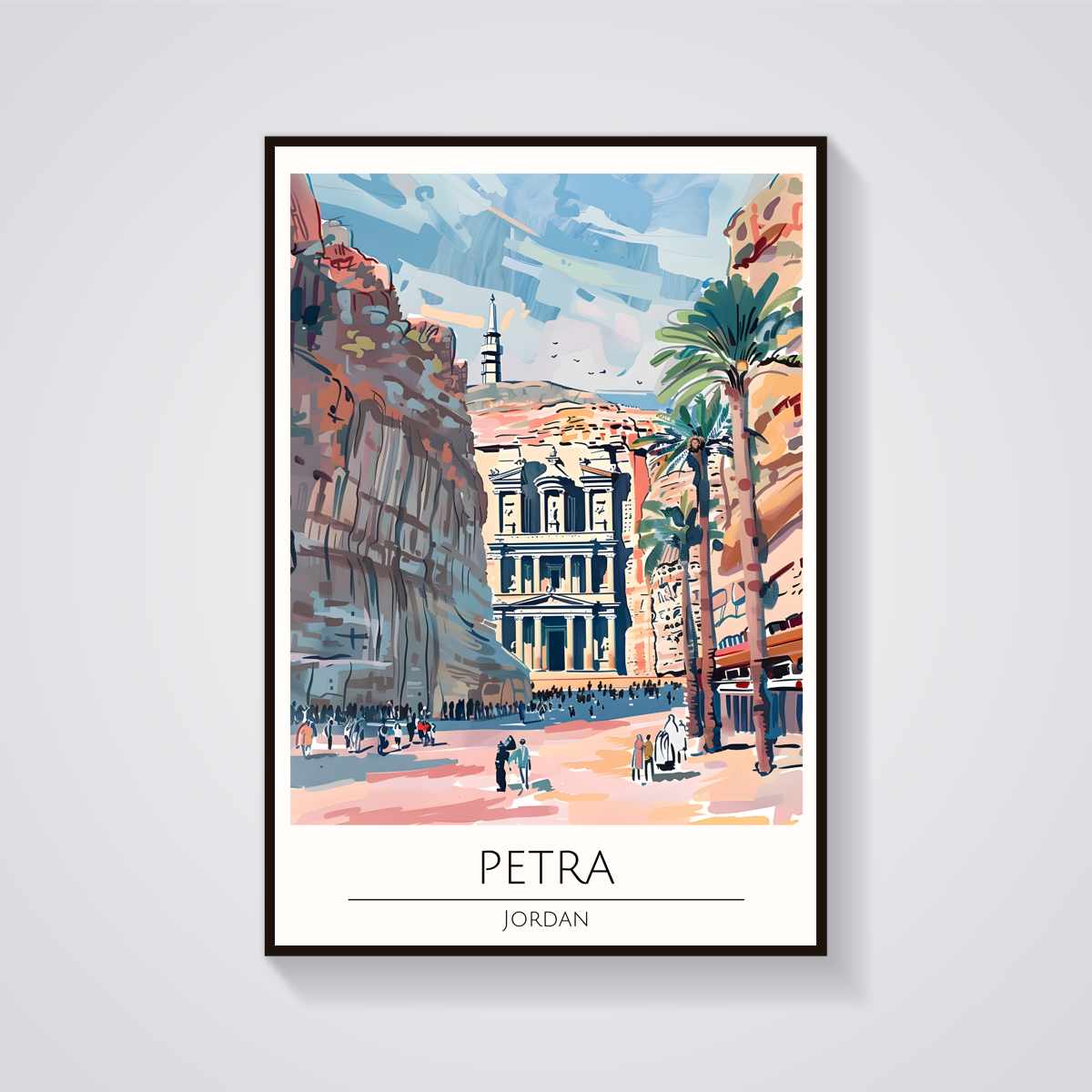Petra Jordan Travel Poster