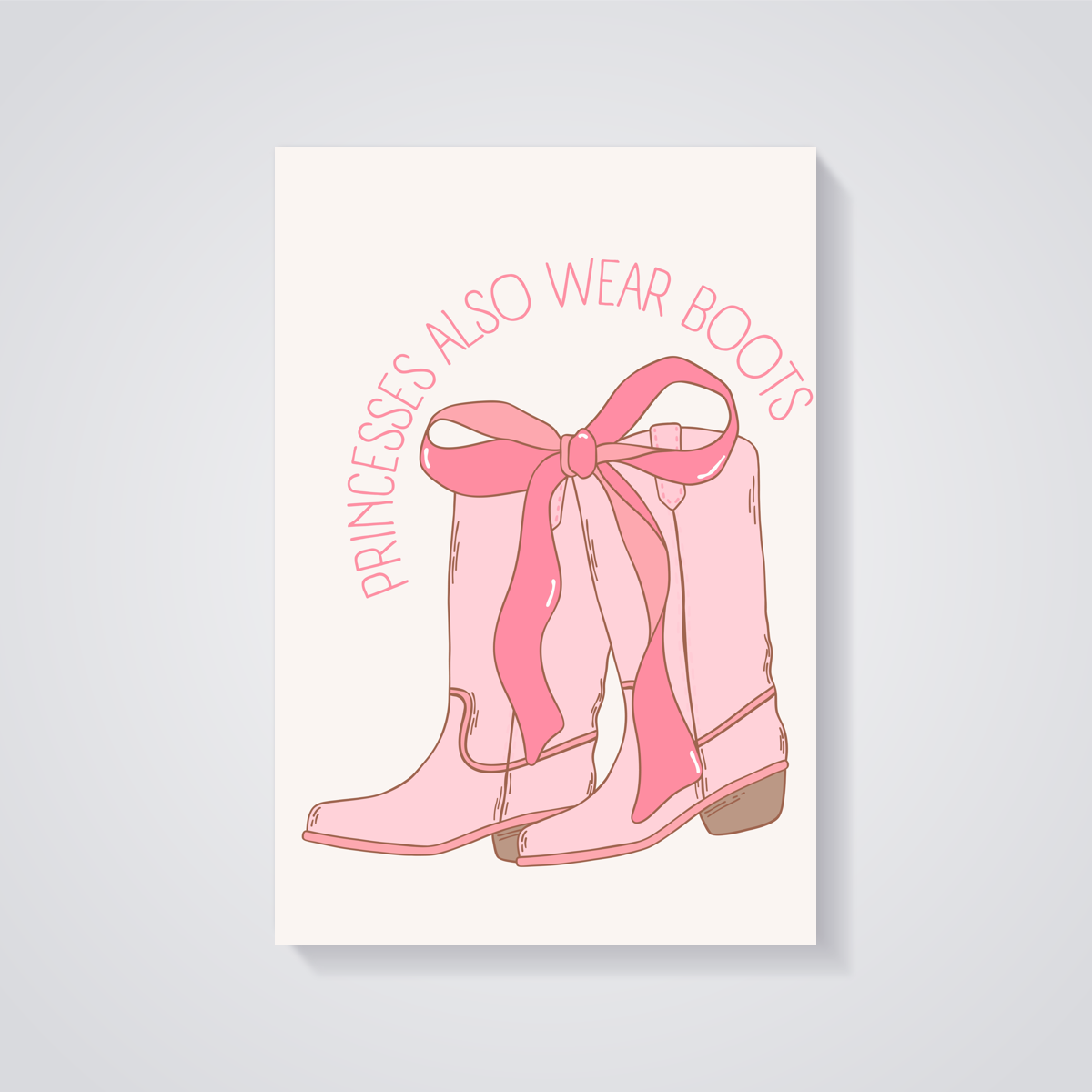 Pink Boots Coquette Poster