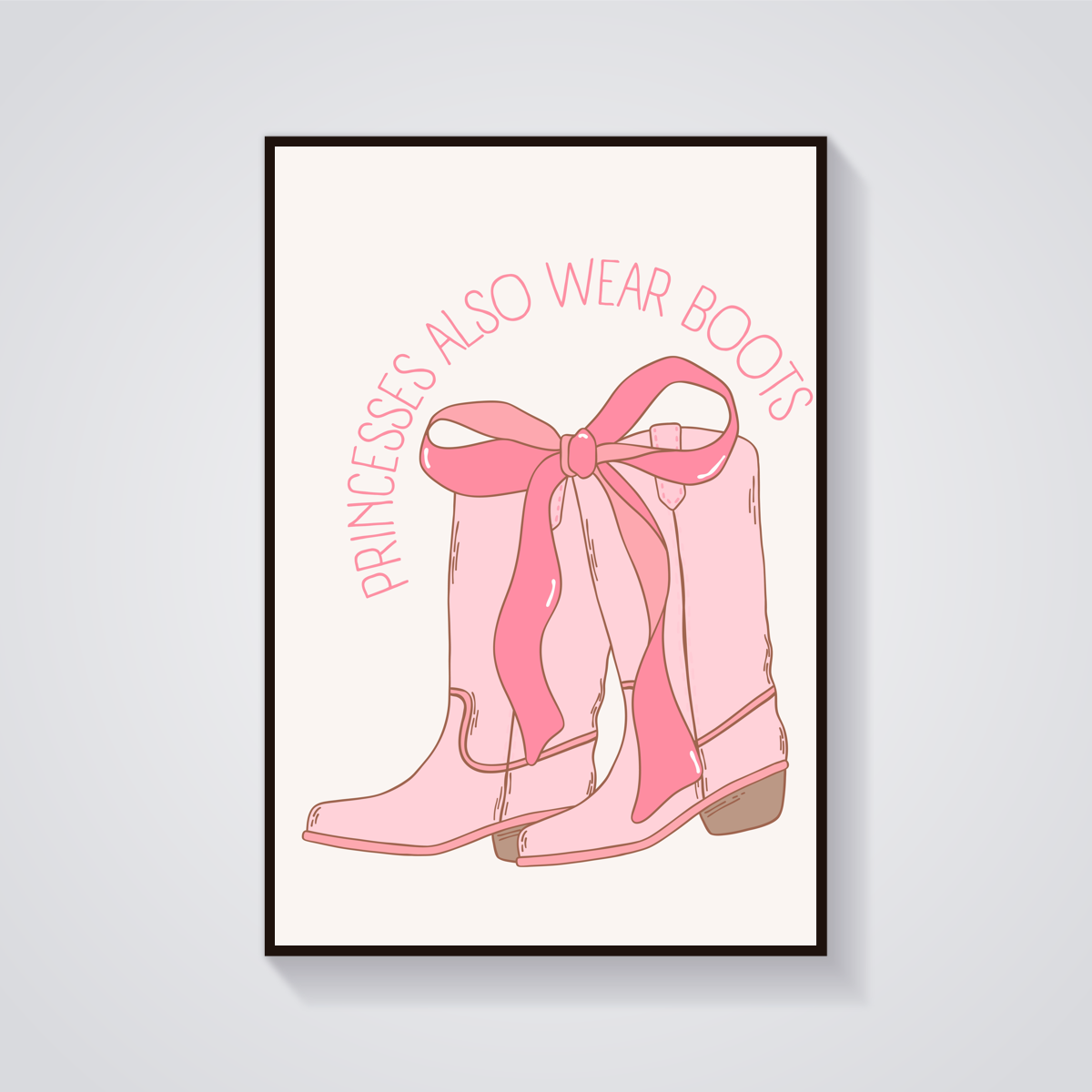Pink Boots Coquette Poster