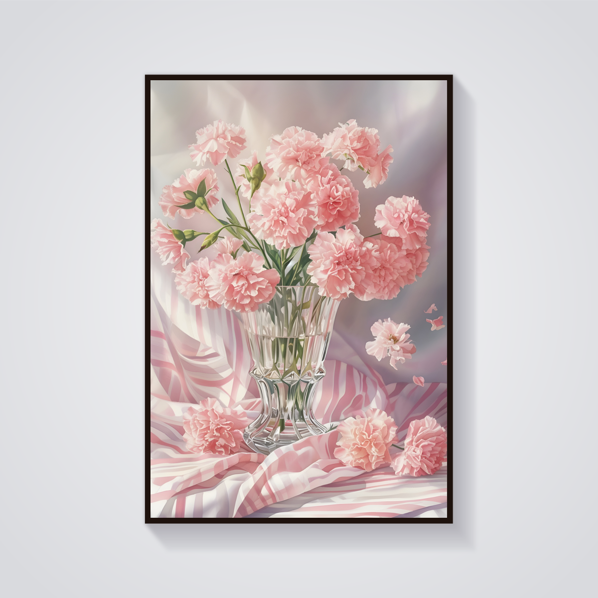 Pink Carnation Vase Poster