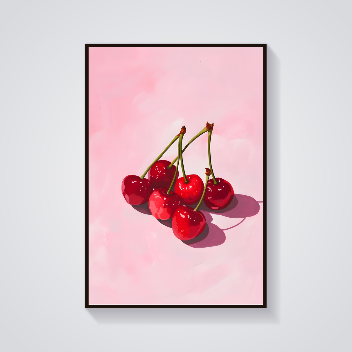 Pink Cherry Still Life Poster
