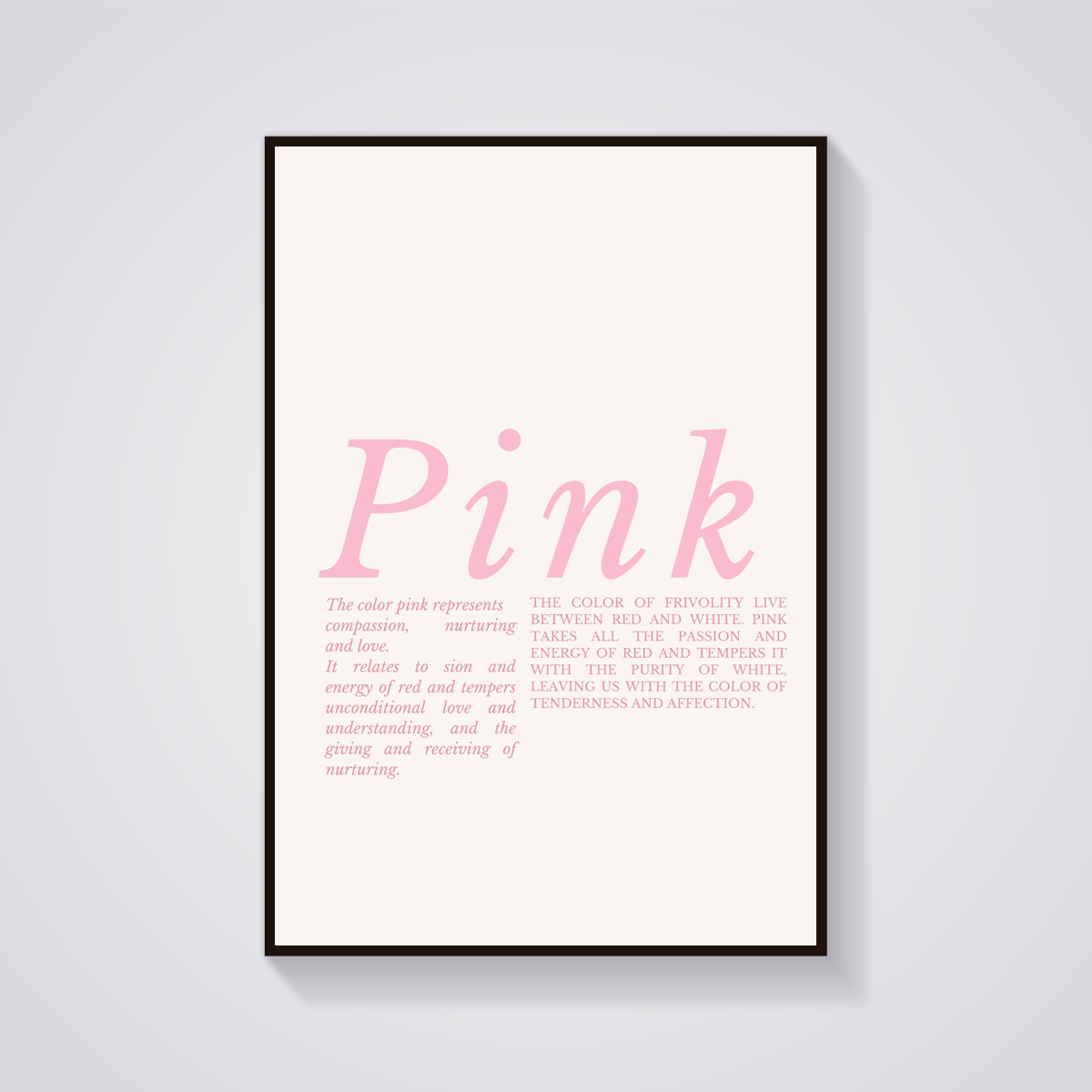 Pink Color Meaning Poster