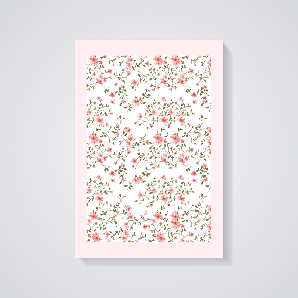 Pink Floral Aesthetic Poster