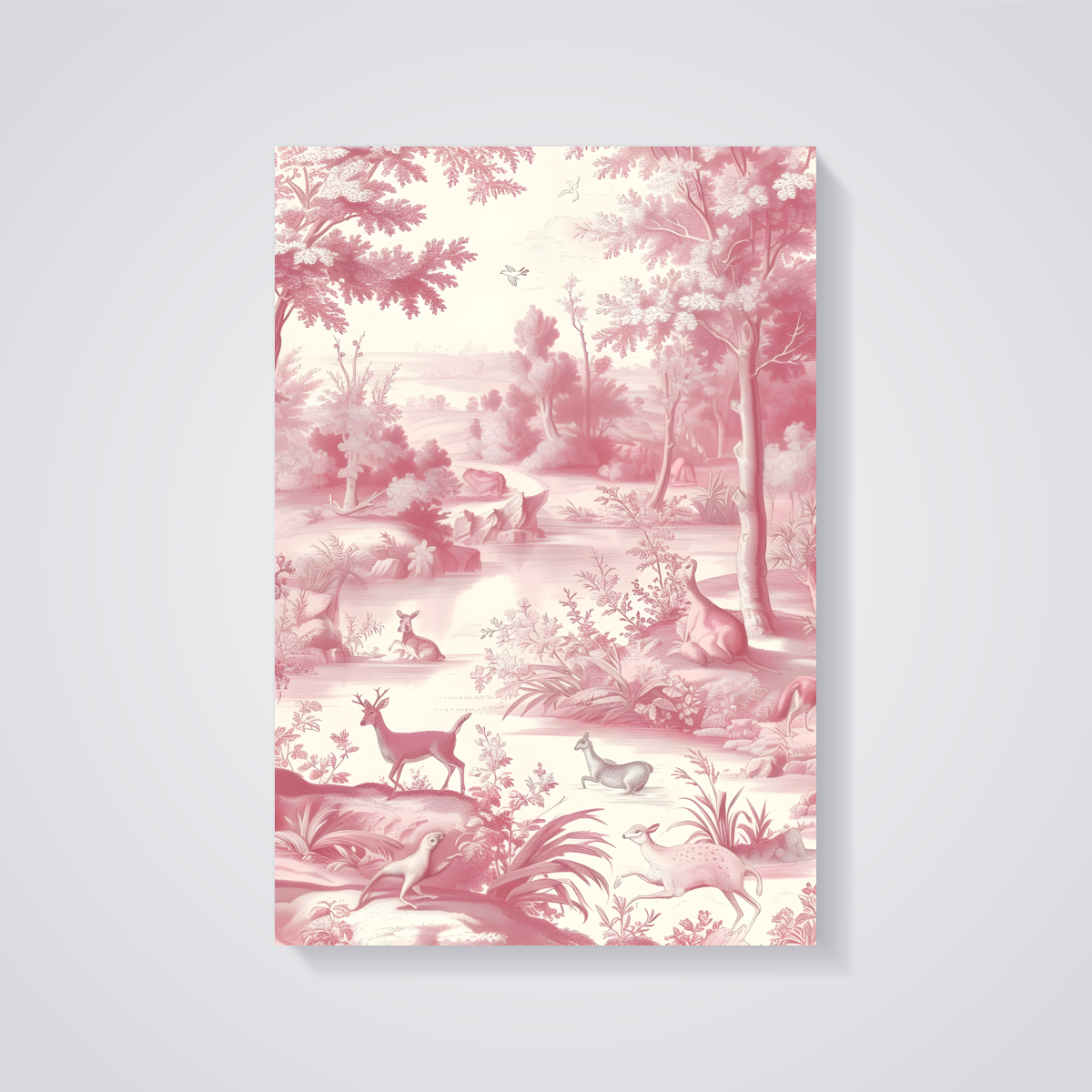 Pink Forest Deer Poster