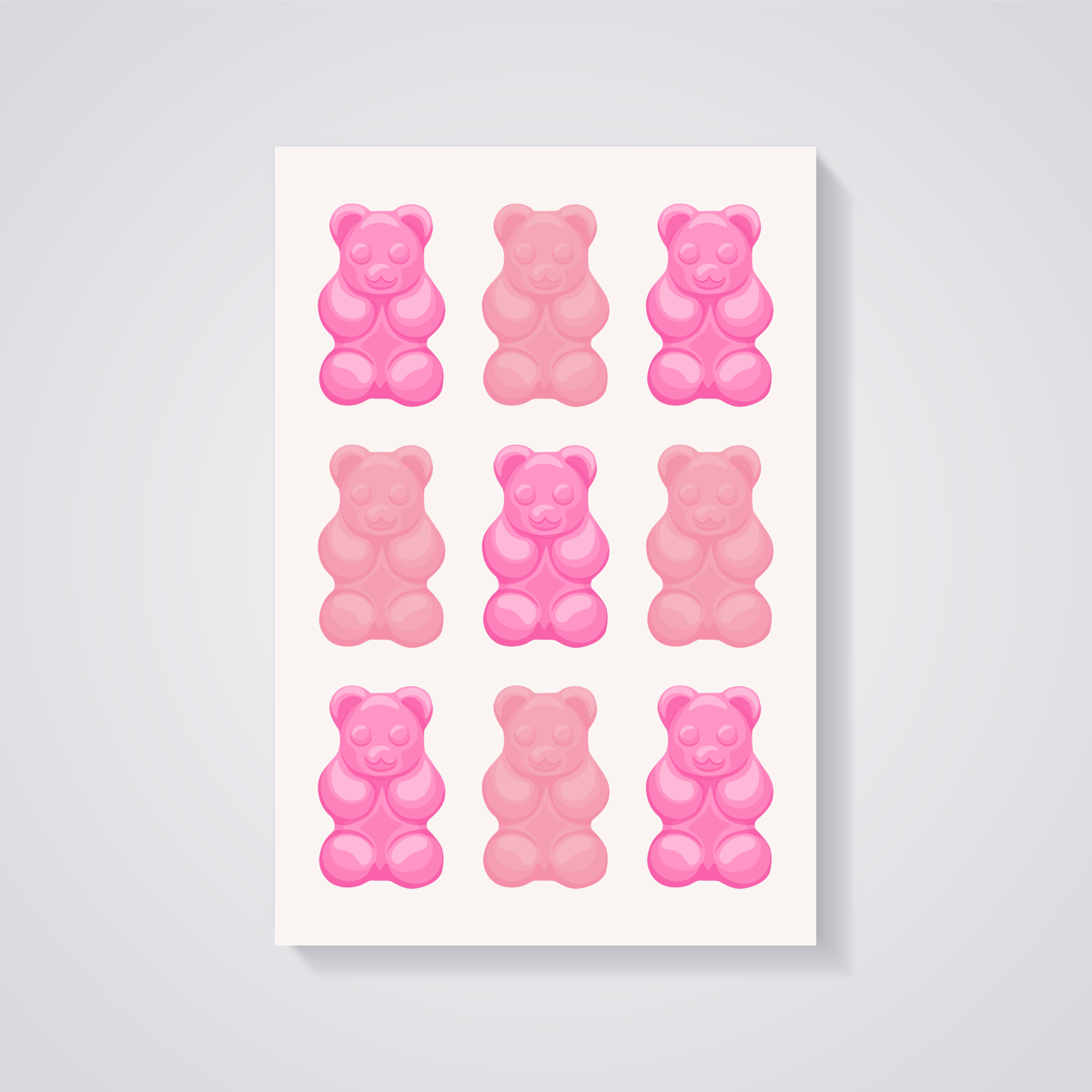 Pink Gummy Bears Poster