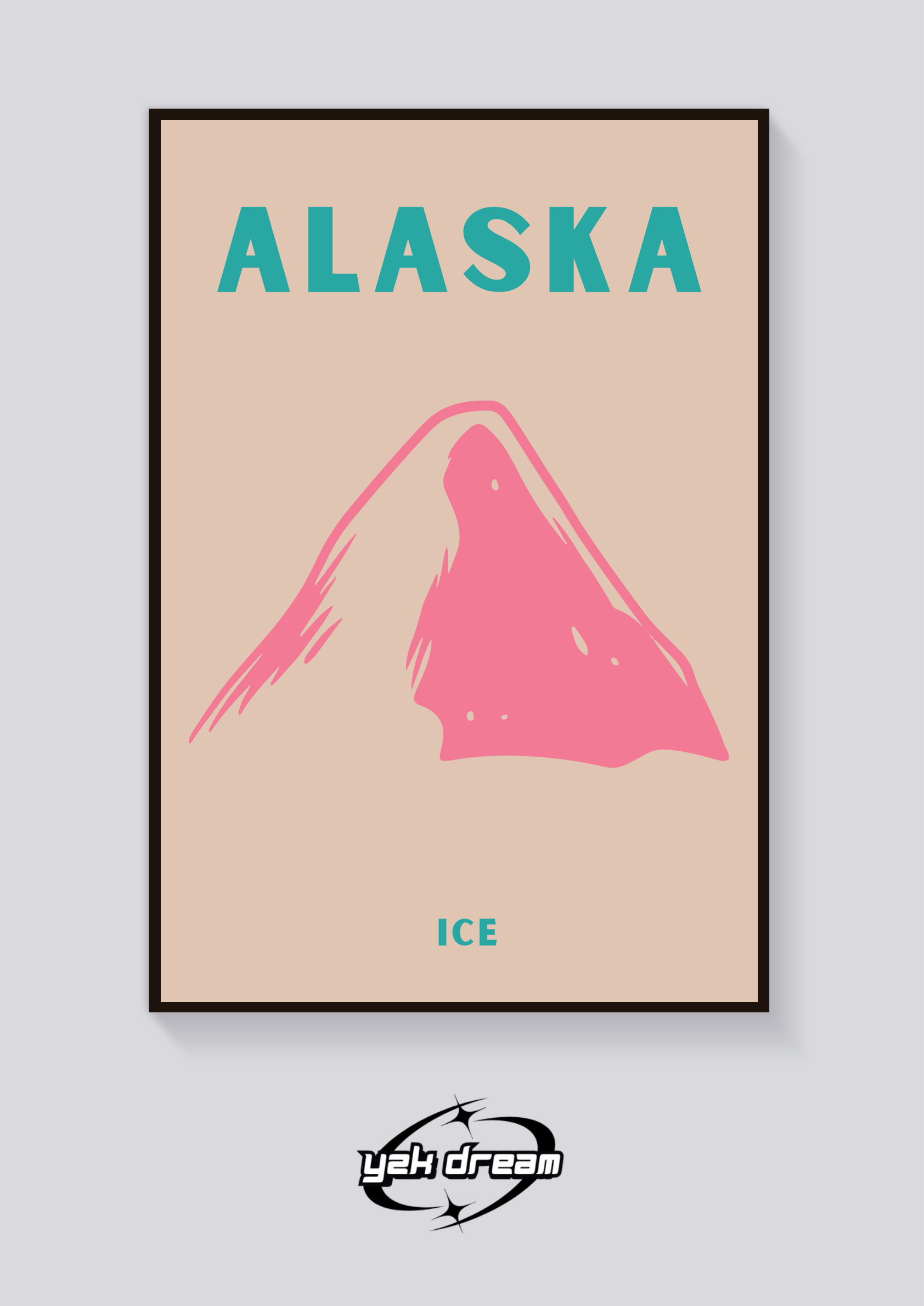 Preppy Alaska Ice Mountain Poster