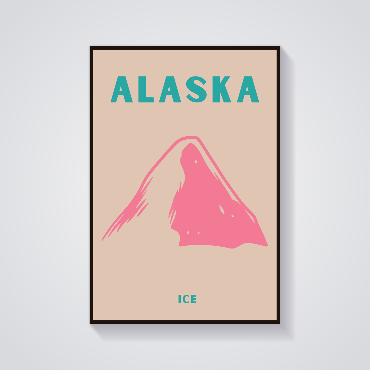 Preppy Alaska Ice Mountain Poster
