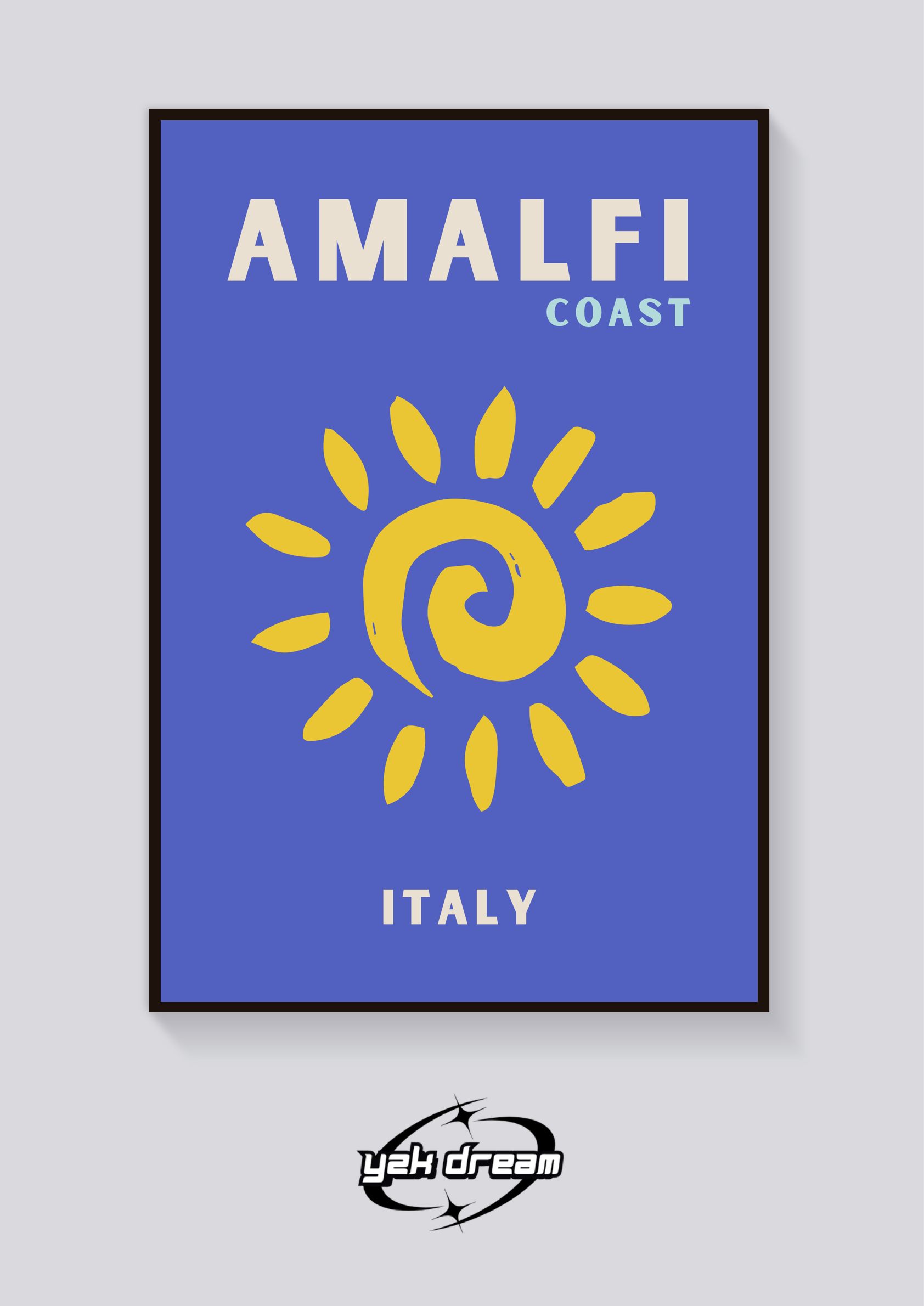 Preppy Amalfi Coast Sun Poster