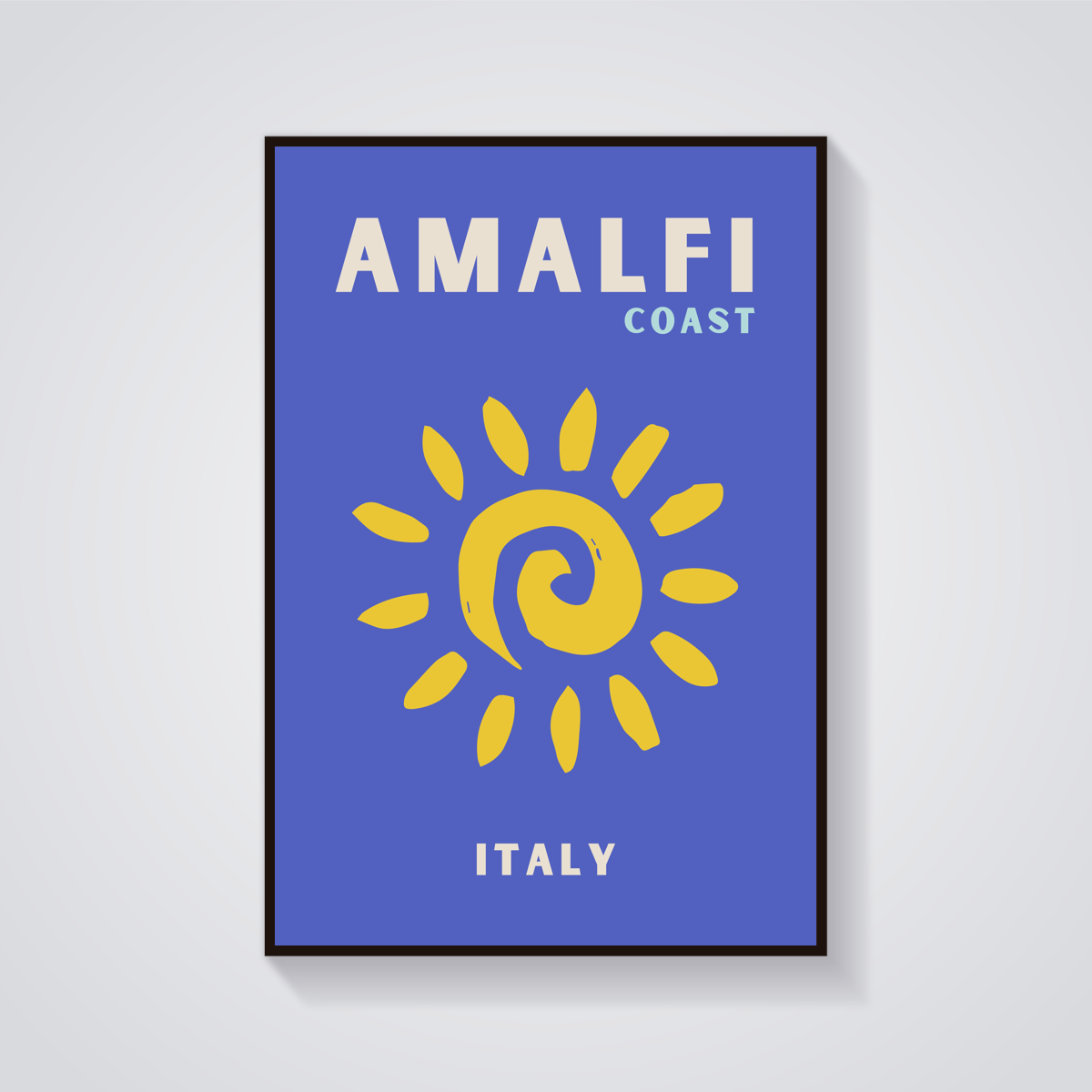 Preppy Amalfi Coast Sun Poster