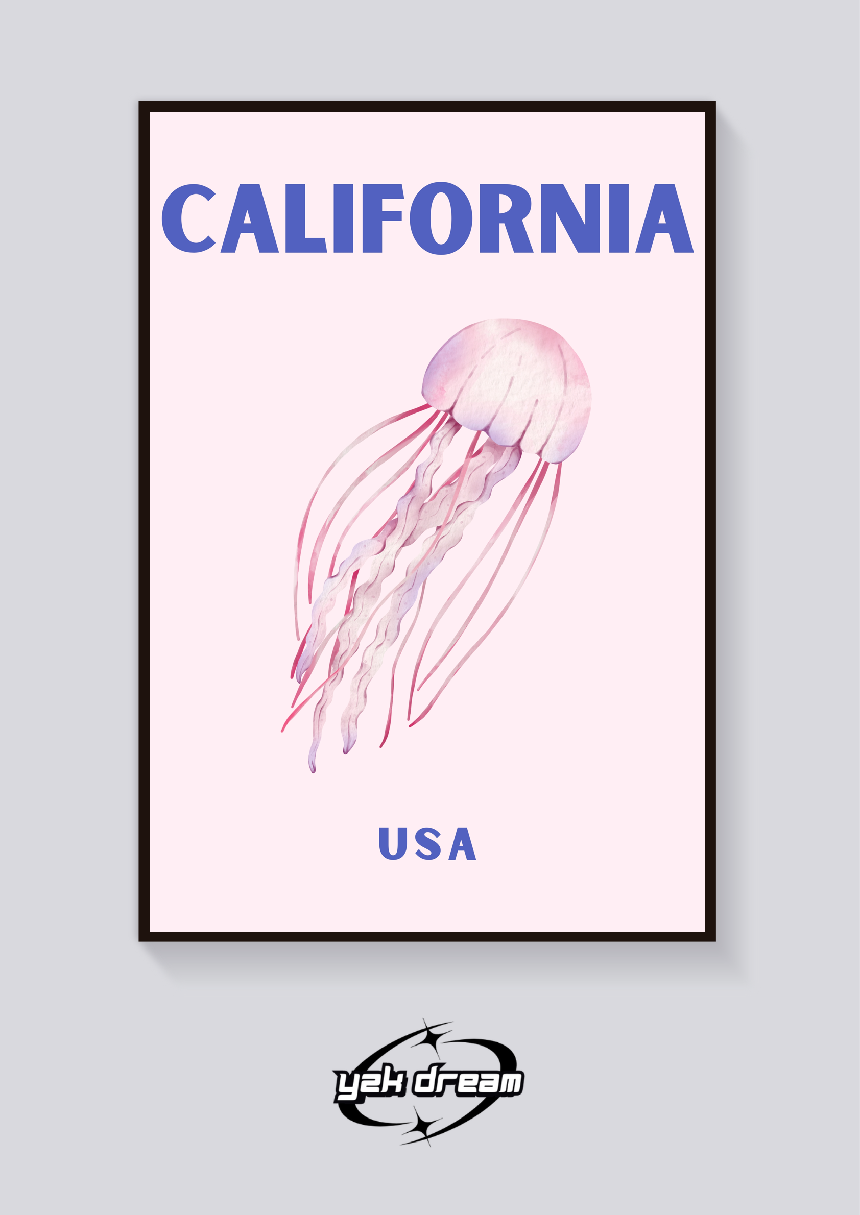 Preppy California Jellyfish Poster