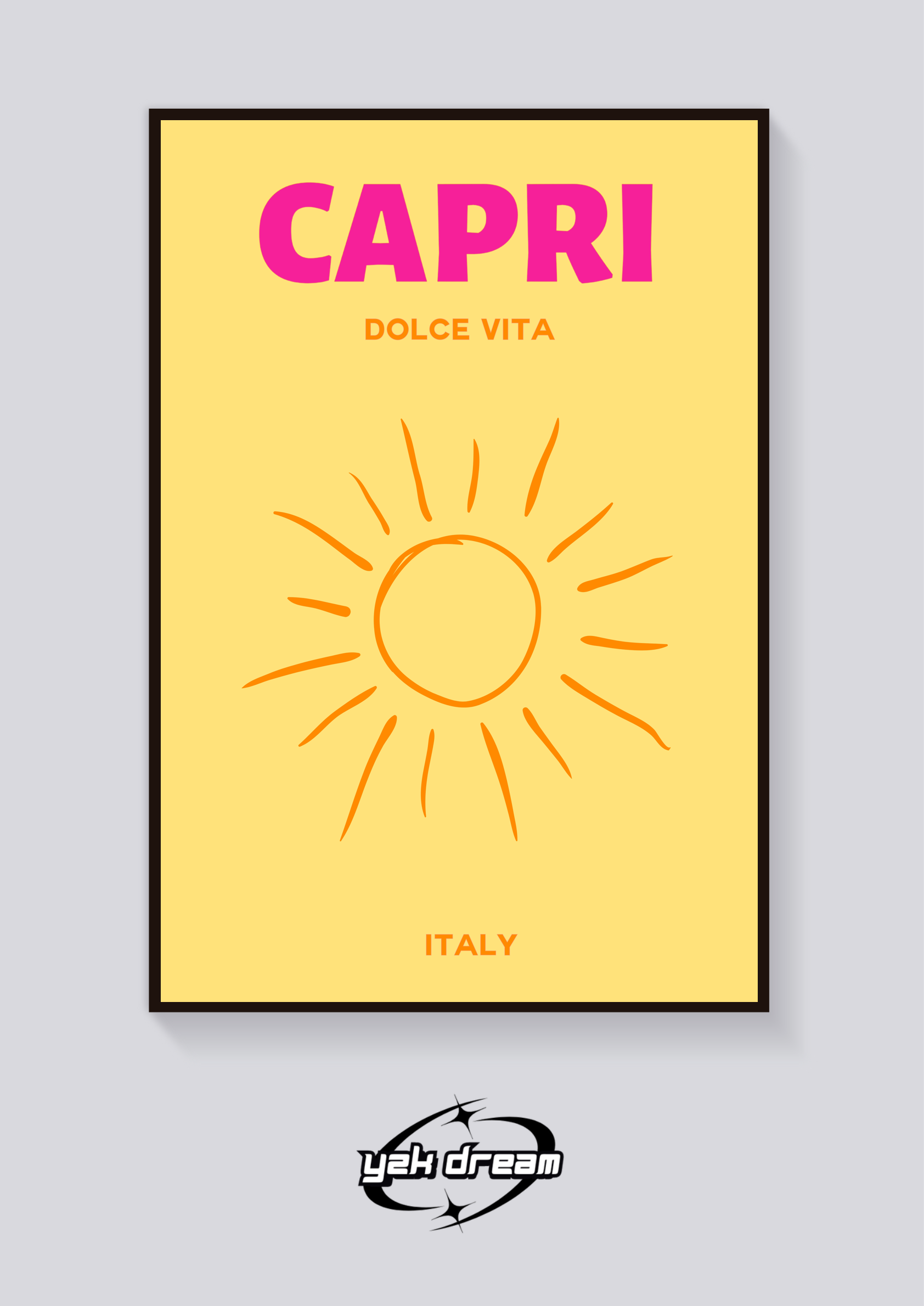 Preppy Capri Italy Sun Poster