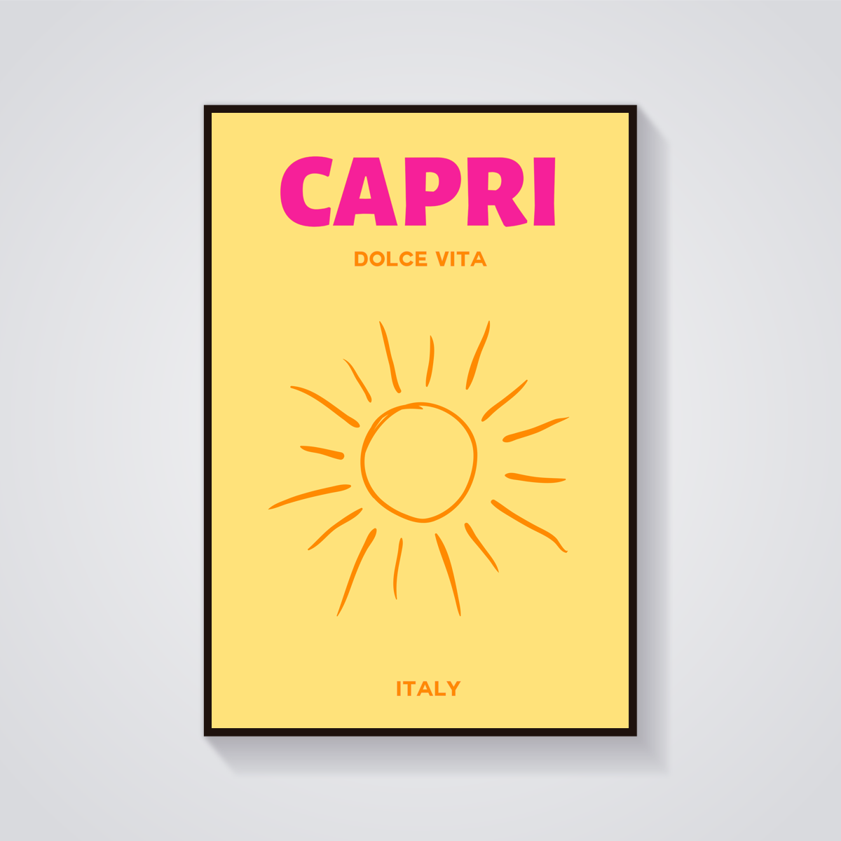 Preppy Capri Italy Sun Poster