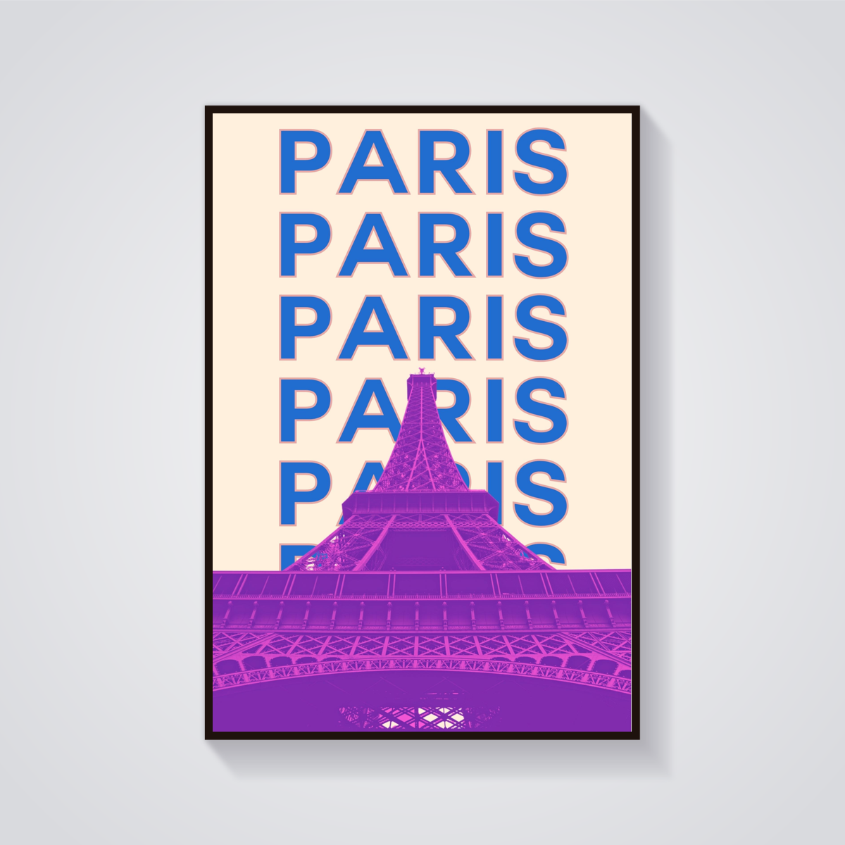 Preppy Eiffel Tower Paris Poster