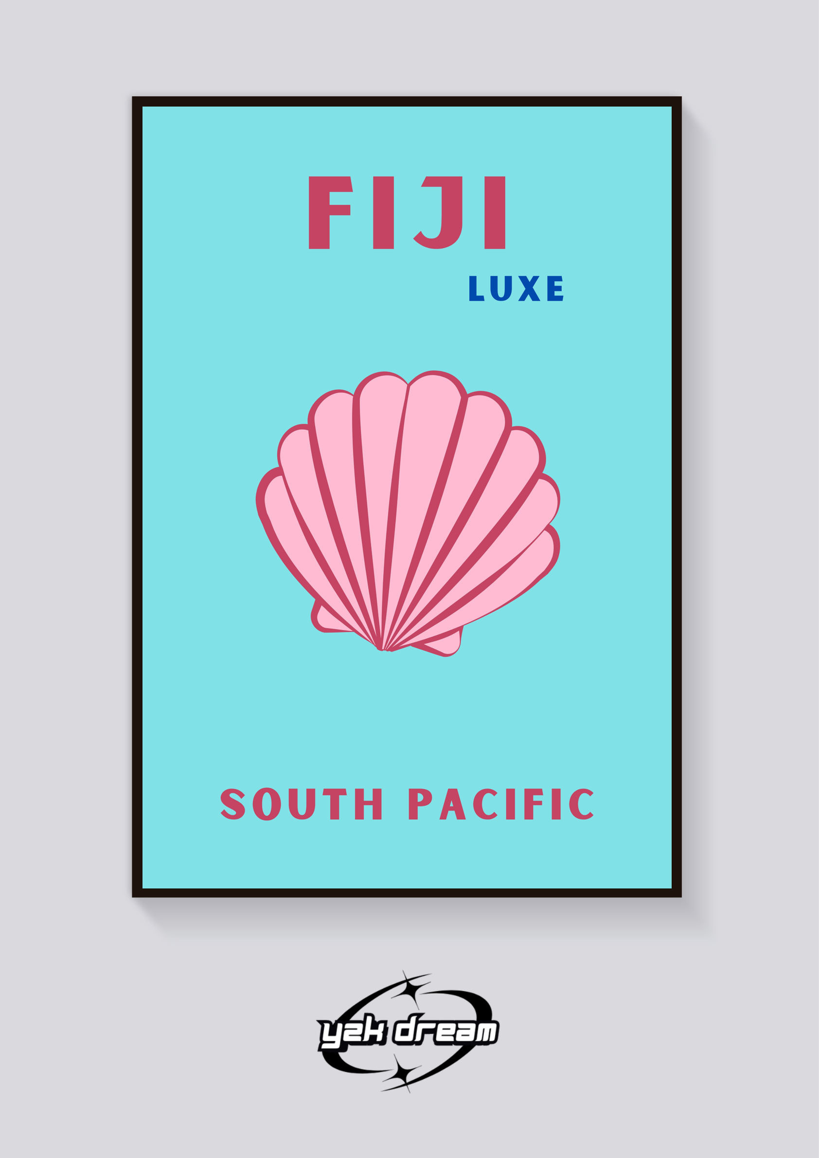 Preppy Fiji Seashell Poster