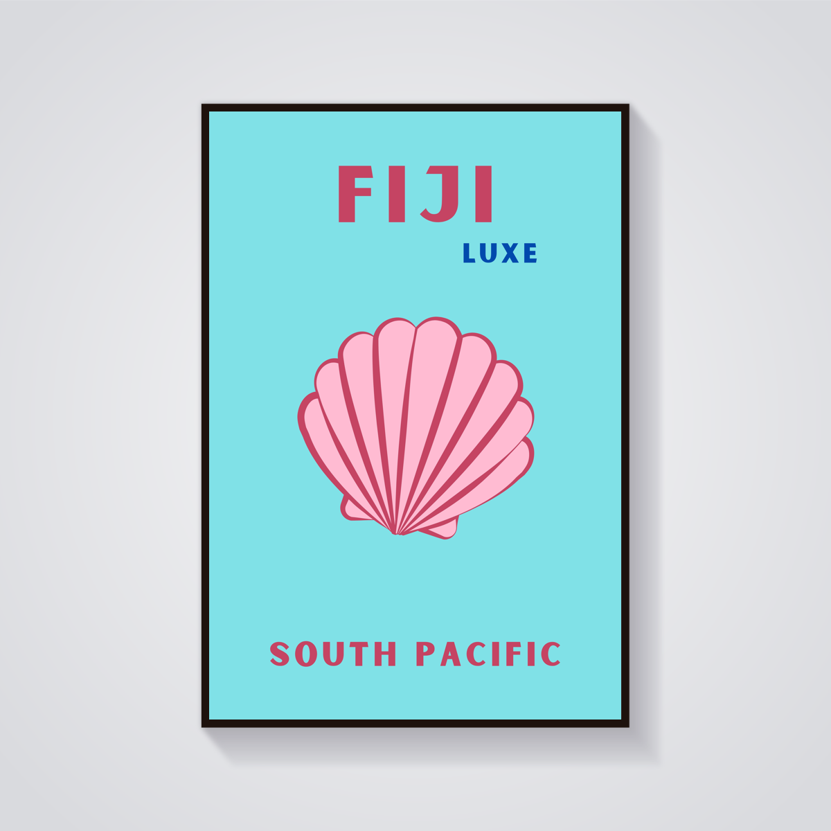 Preppy Fiji Seashell Poster