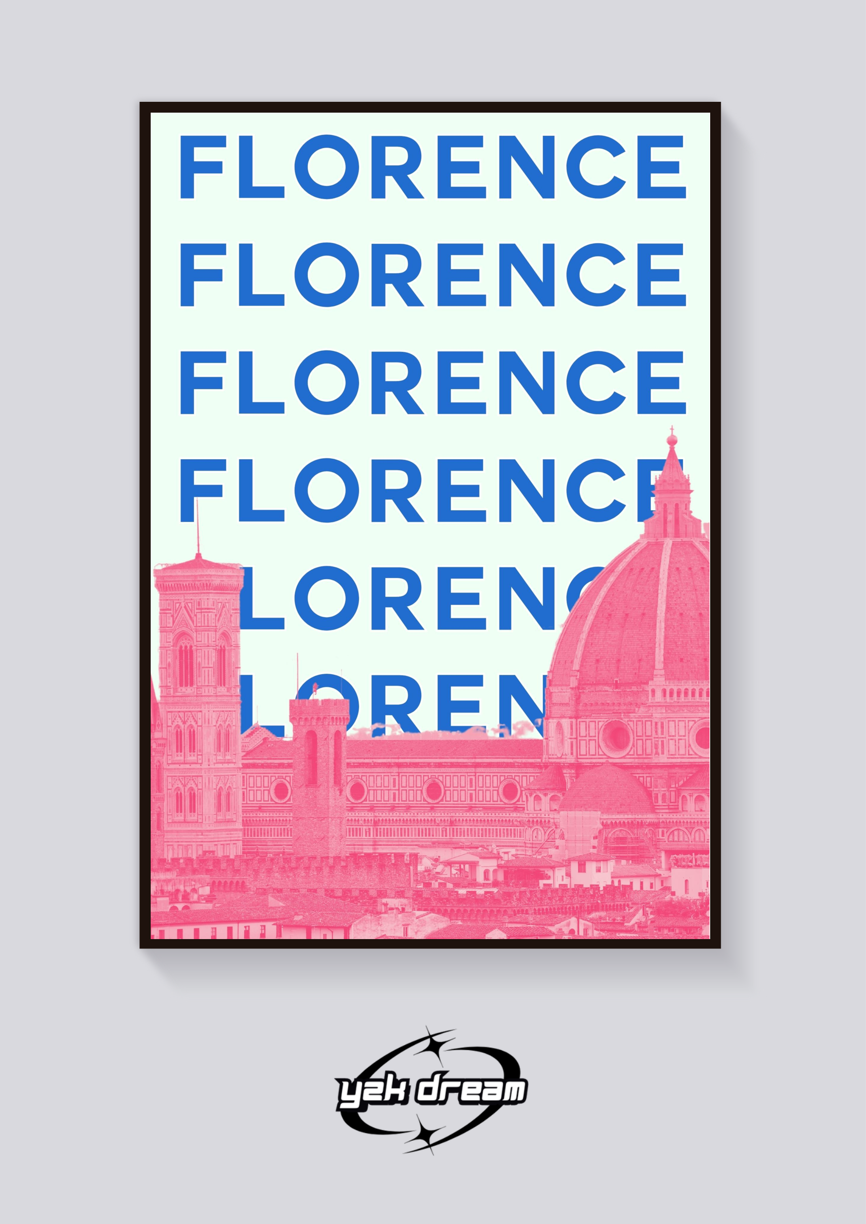 Preppy Florence Duomo Retro Poster
