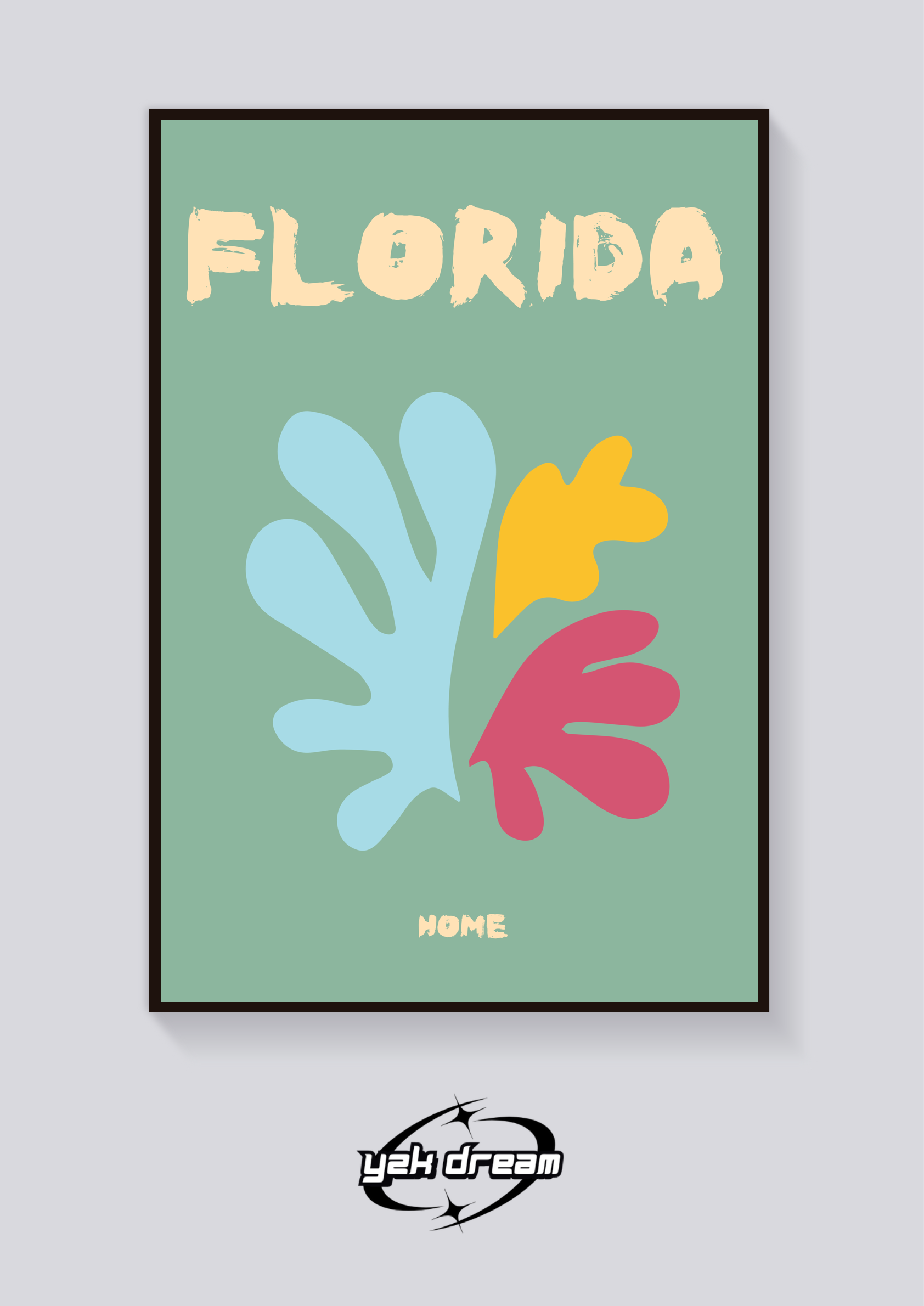 Preppy Florida Destination Retro Poster