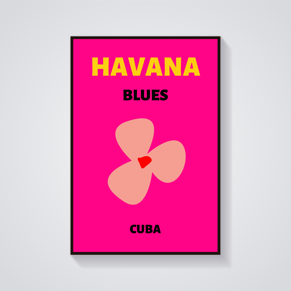 Preppy Havana Flower Cuba Poster