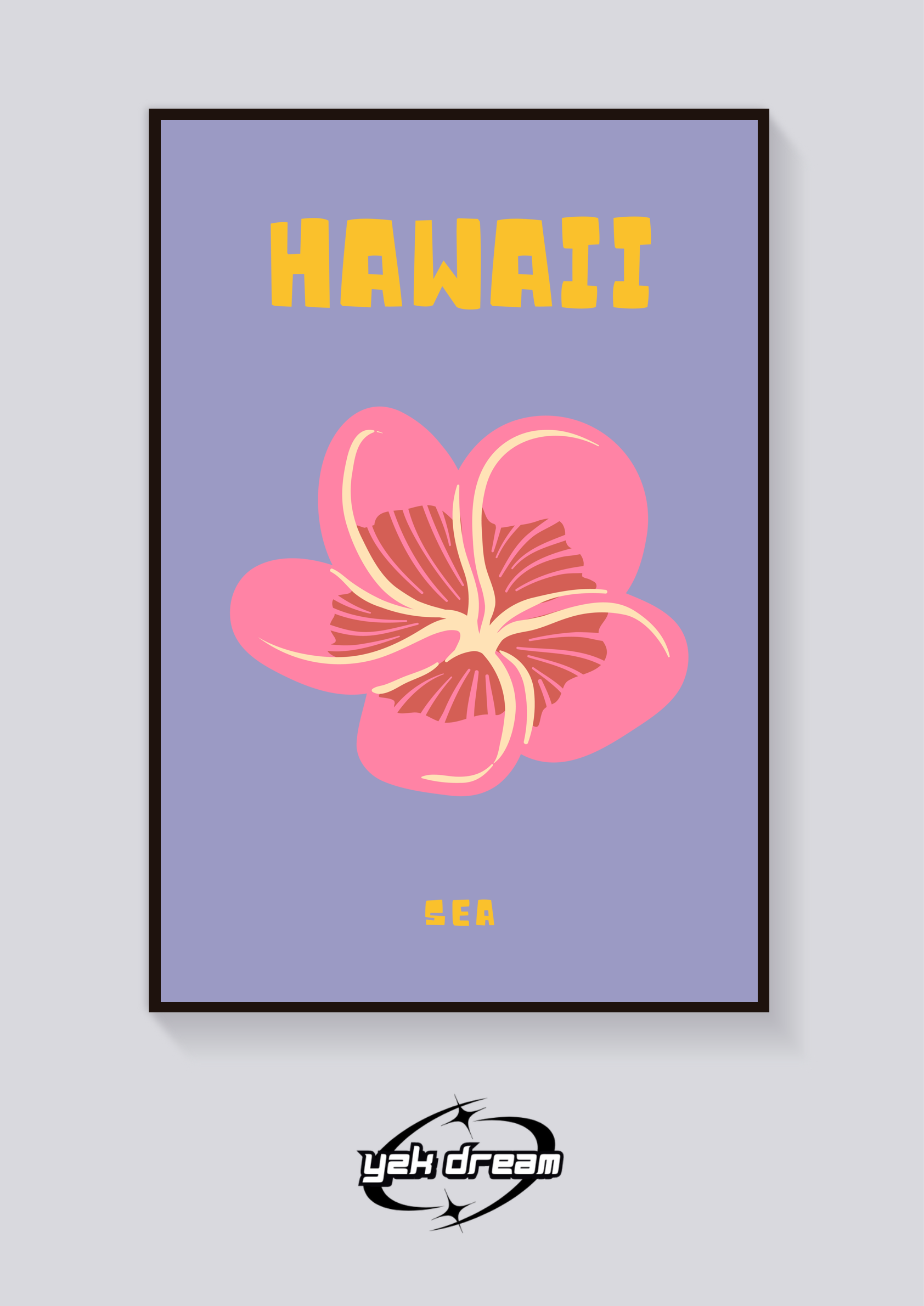 Preppy Hawaii Plumeria Beach Poster