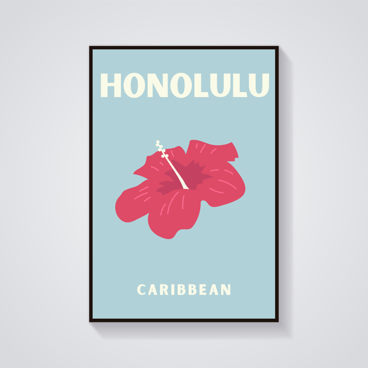 Preppy Honolulu Hibiscus Poster