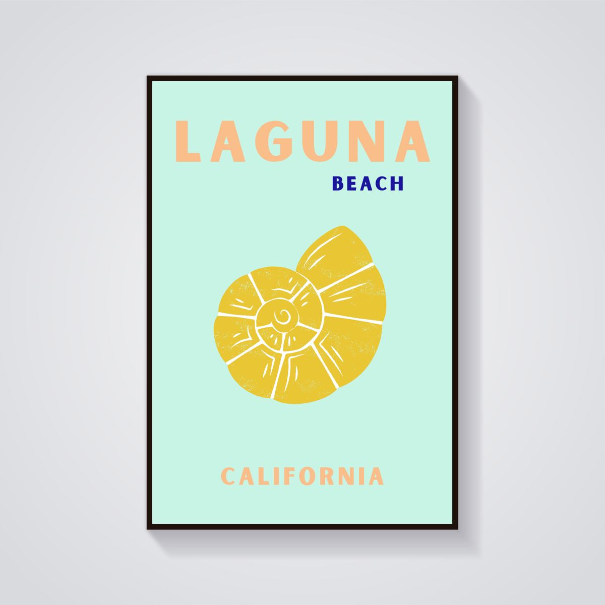 Preppy Laguna Beach Seashell Poster