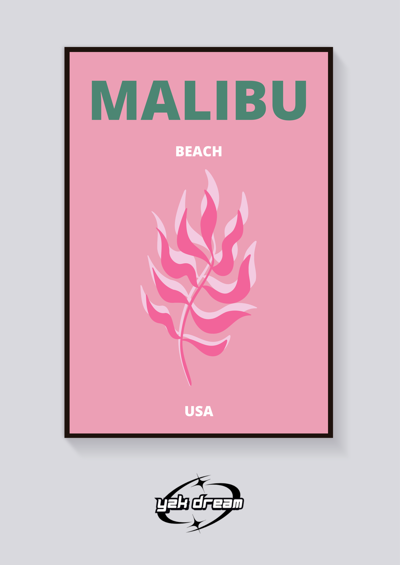 Preppy Malibu Beach USA Poster